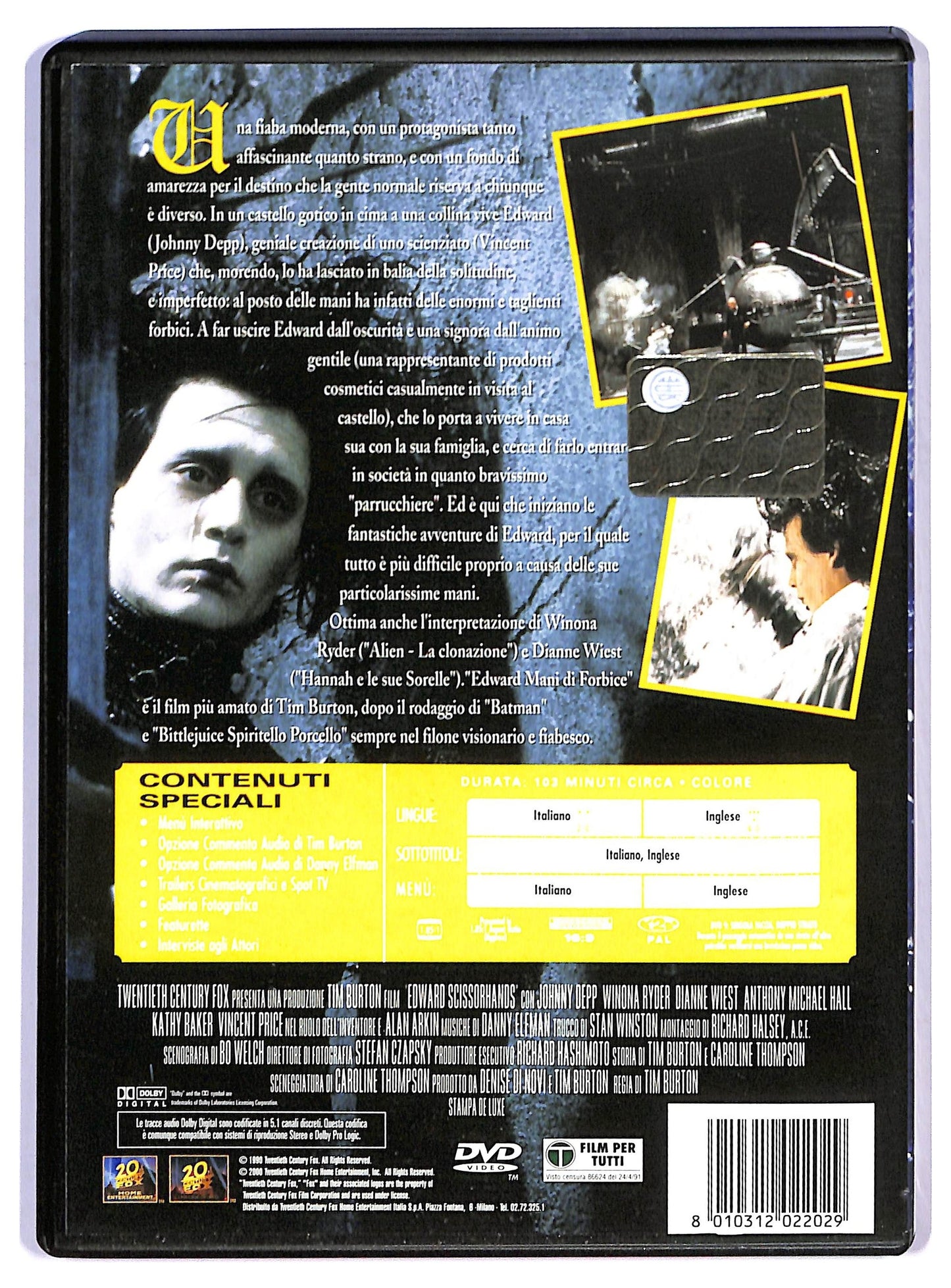 EBOND Edward mani di forbici DVD D748532