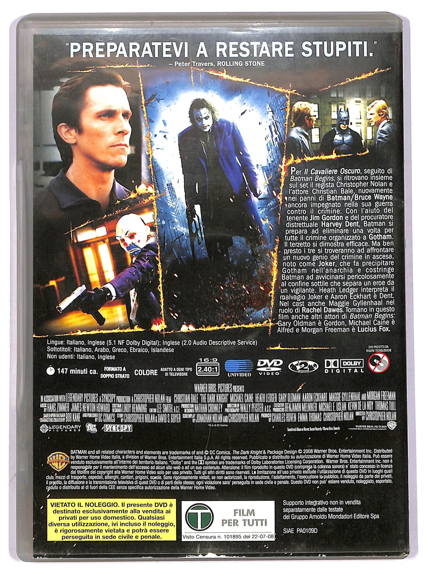 EBOND Il cavaliere oscuro EDITORIALE DVD D748708