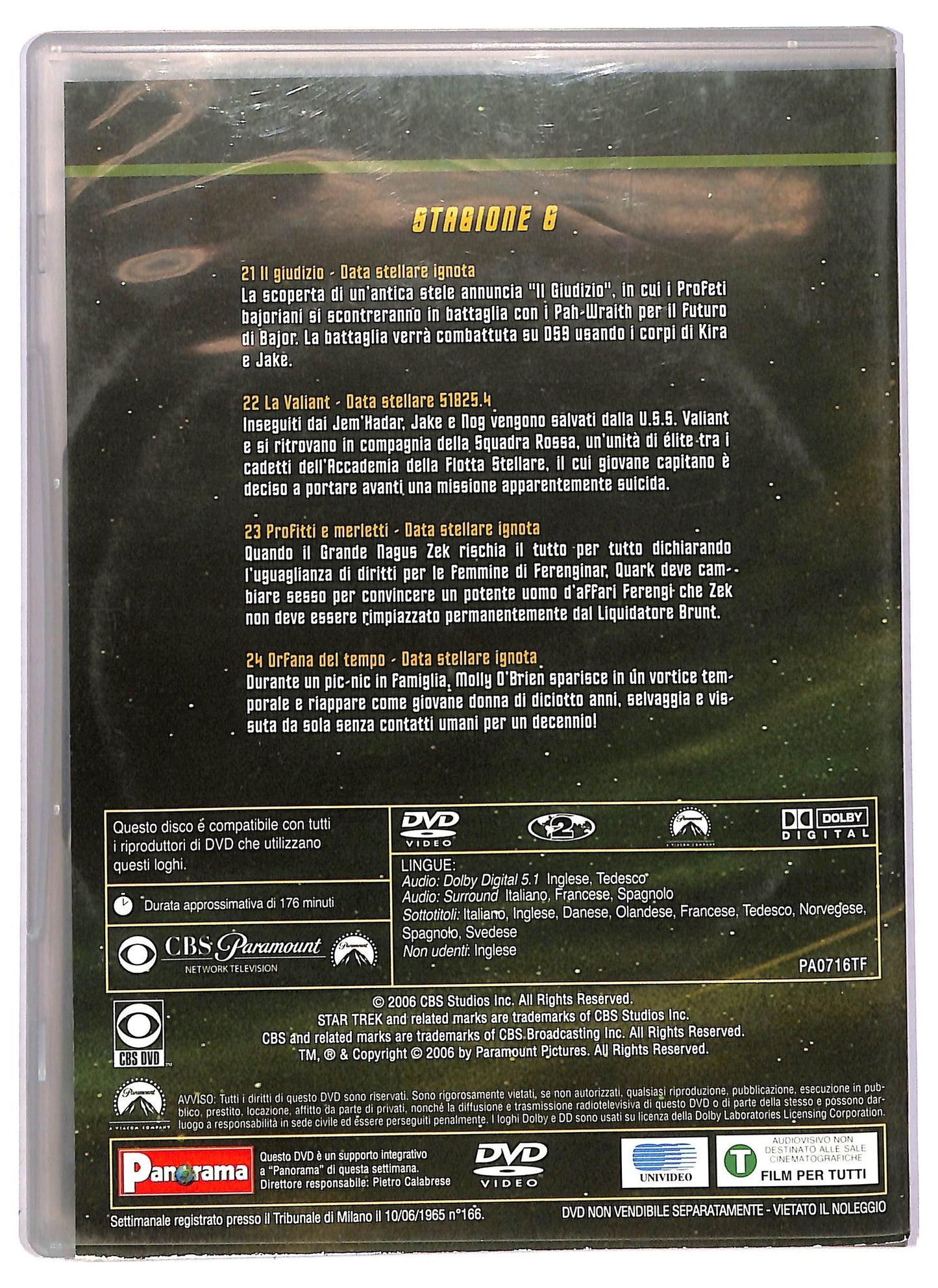 EBOND Star trek deep space nine stagione 6 disco 6 EDITORIALE DVD D748710