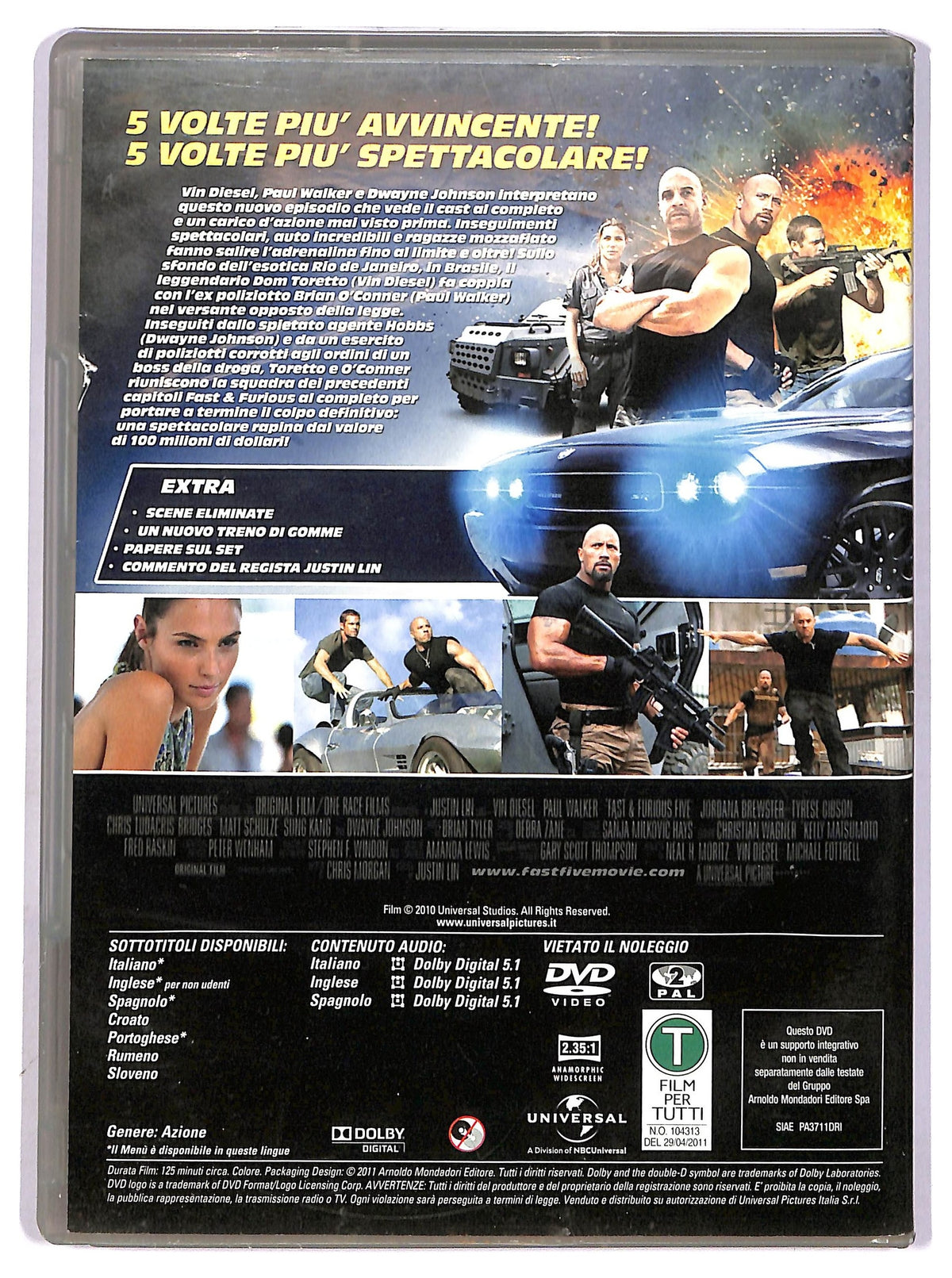 EBOND Fast & Furious 5 Con Vin Diesel DVD Editoriale D748712