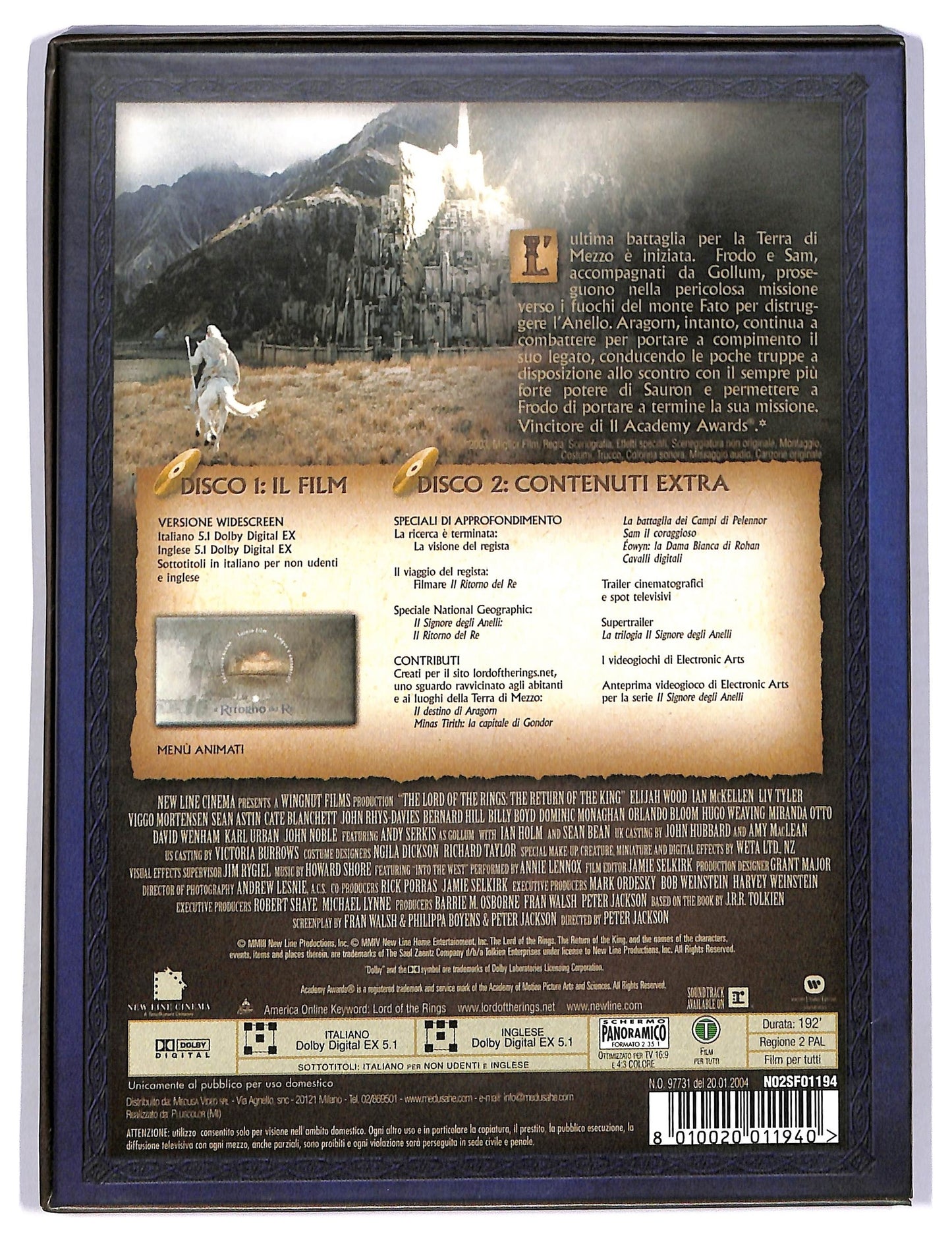 EBOND Il signore degli anelli - Il ritorno del re (2 dvd) DIGIPACK DVD D748749