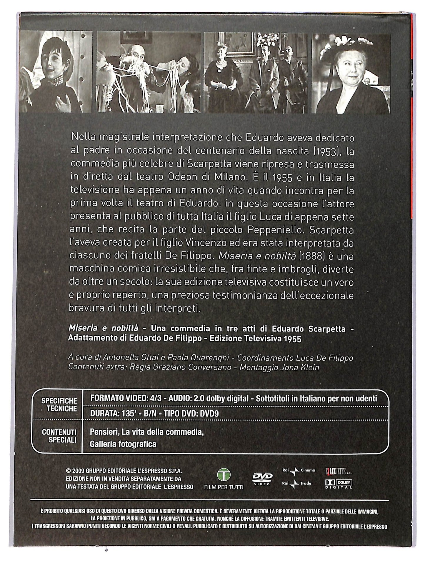 EBOND Miseria e nobilta EDITORIALE DVD D748808