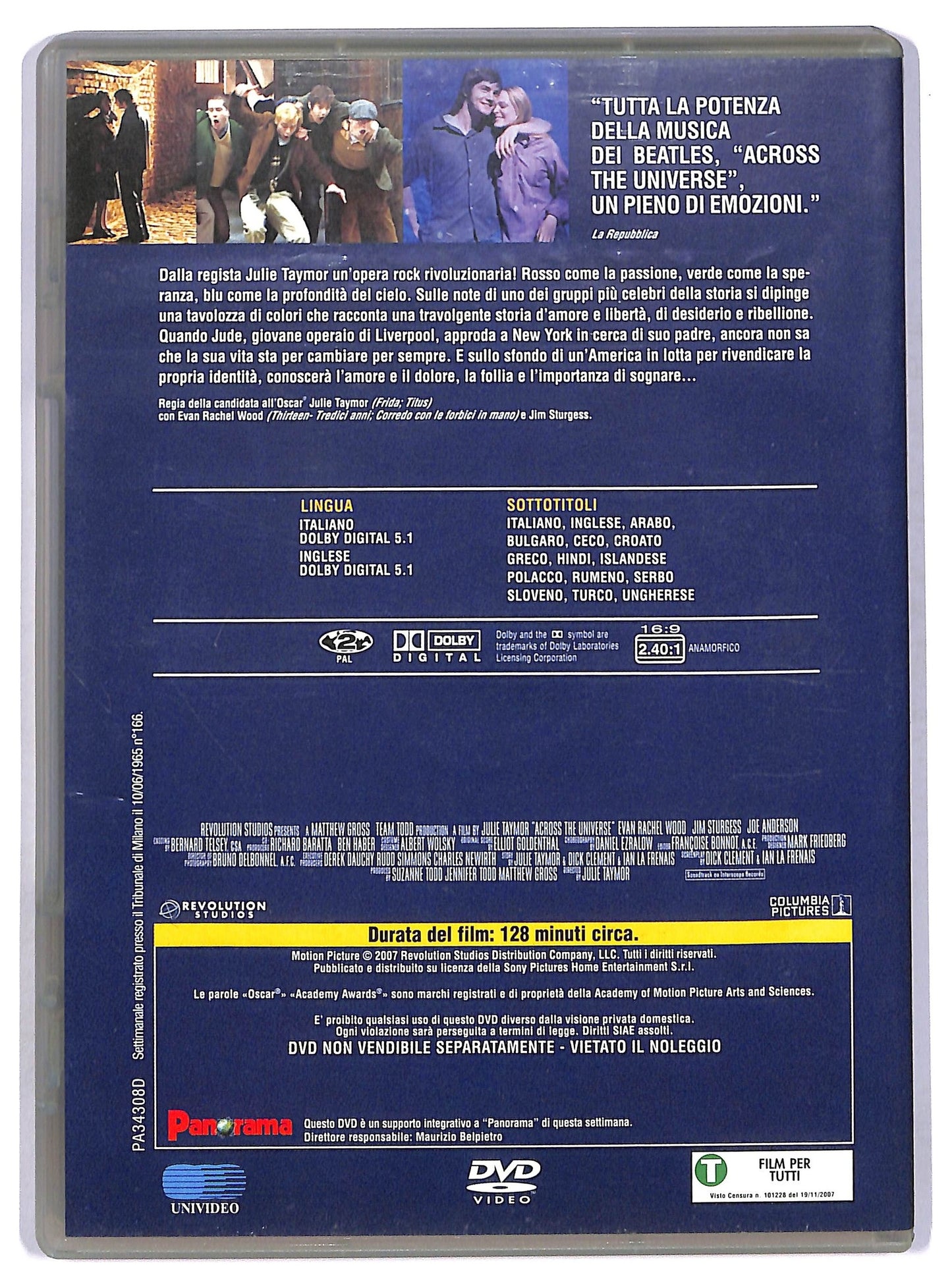 EBOND Across the Universe EDITORIALE DVD D749111