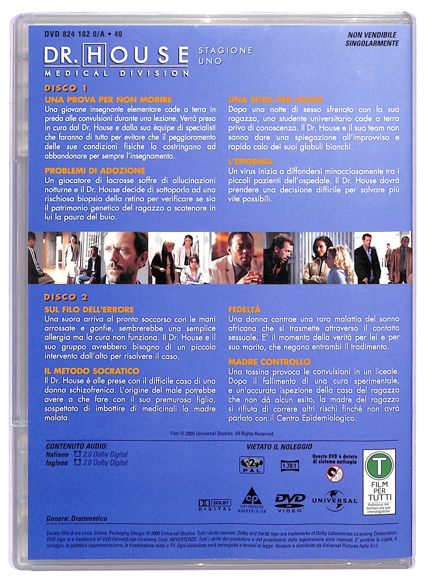 EBOND Dr. House Medical Division - Stagione 1 Dischi 1 e 2 DVD EDITORIALE D749748