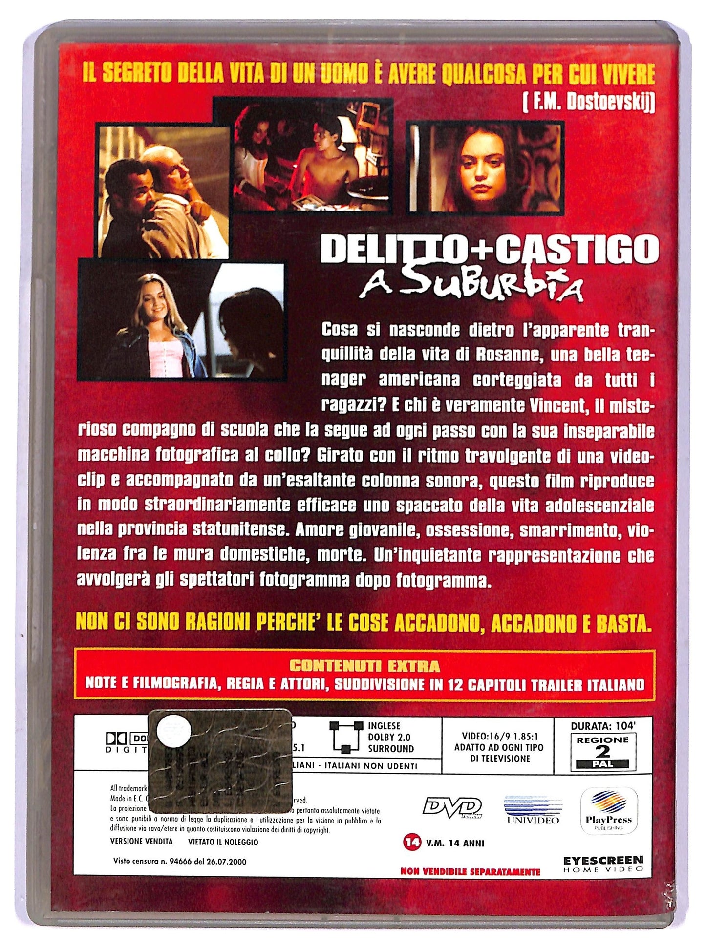 EBOND Delitto + Castigo a Suburbia DVD Editoriale D750335