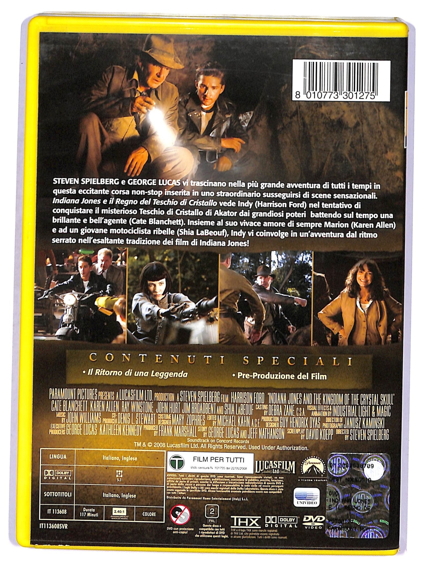 EBOND Indiana Jones e il regno del teschio di cristallo DVD D750443