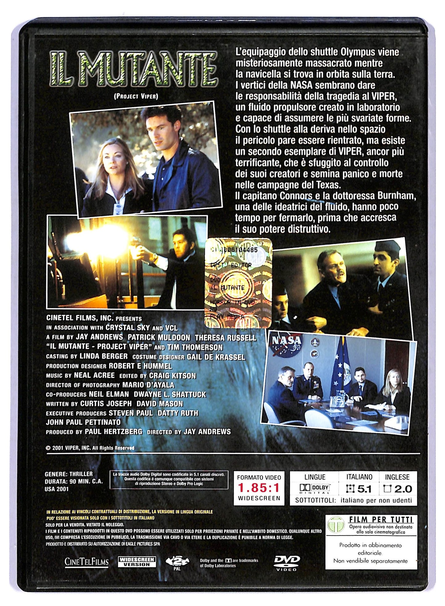 EBOND Il mutante EDITORIALE DVD D750519