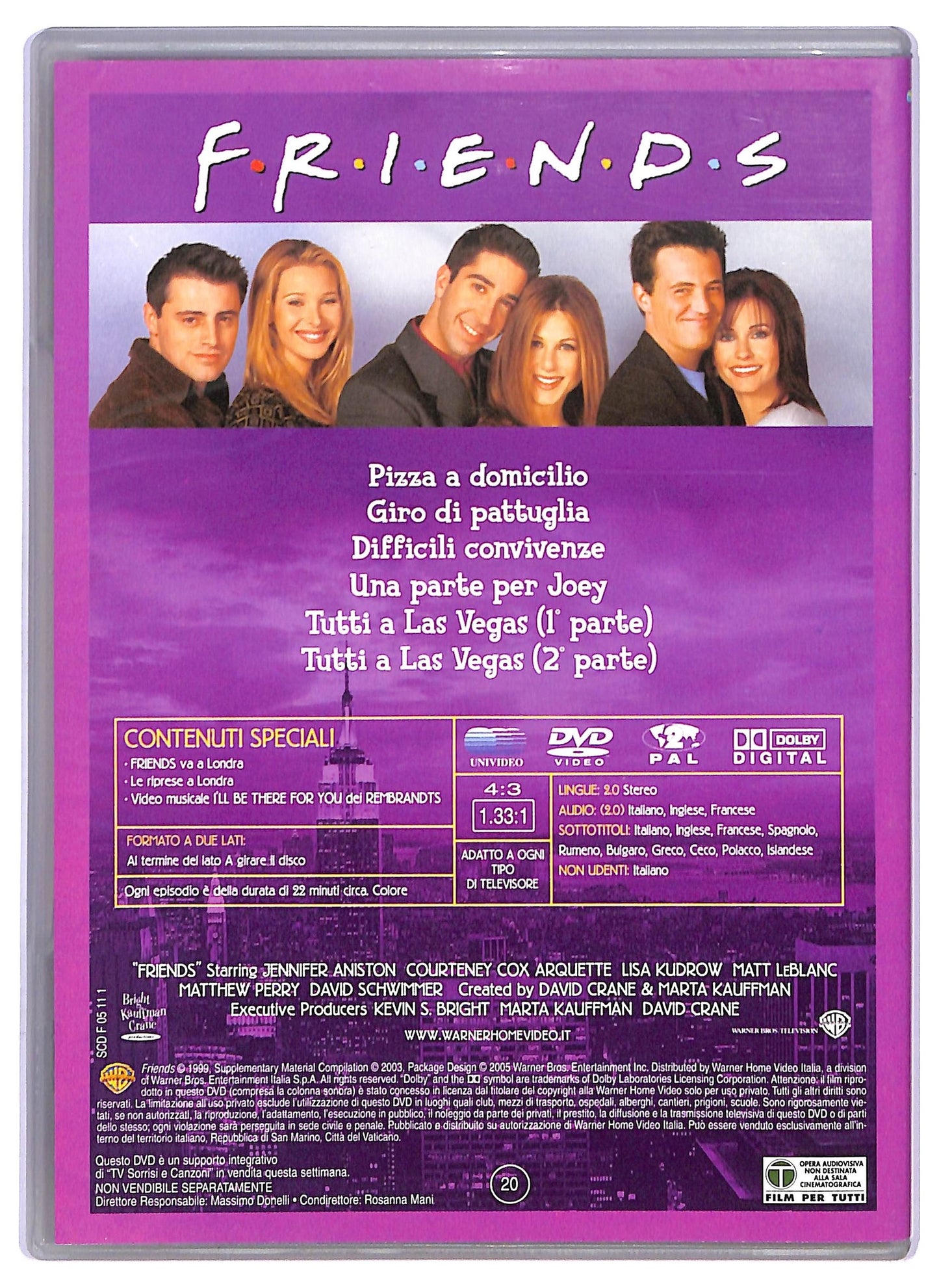 EBOND Friends Stagione 5 Episodi 19 - 24 EDITORIALE DVD D750611