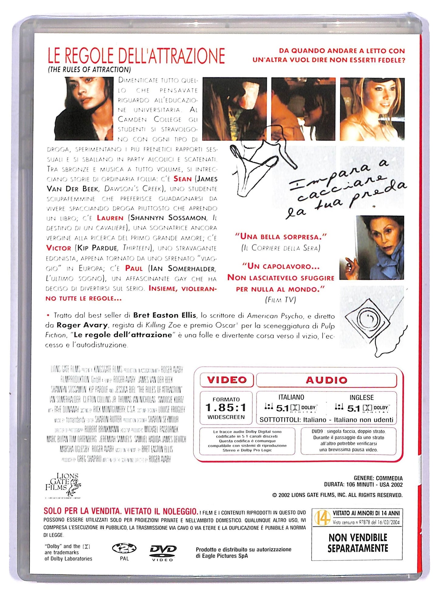EBOND Le regole dell'attrazione EDITORIALE DVD D750614
