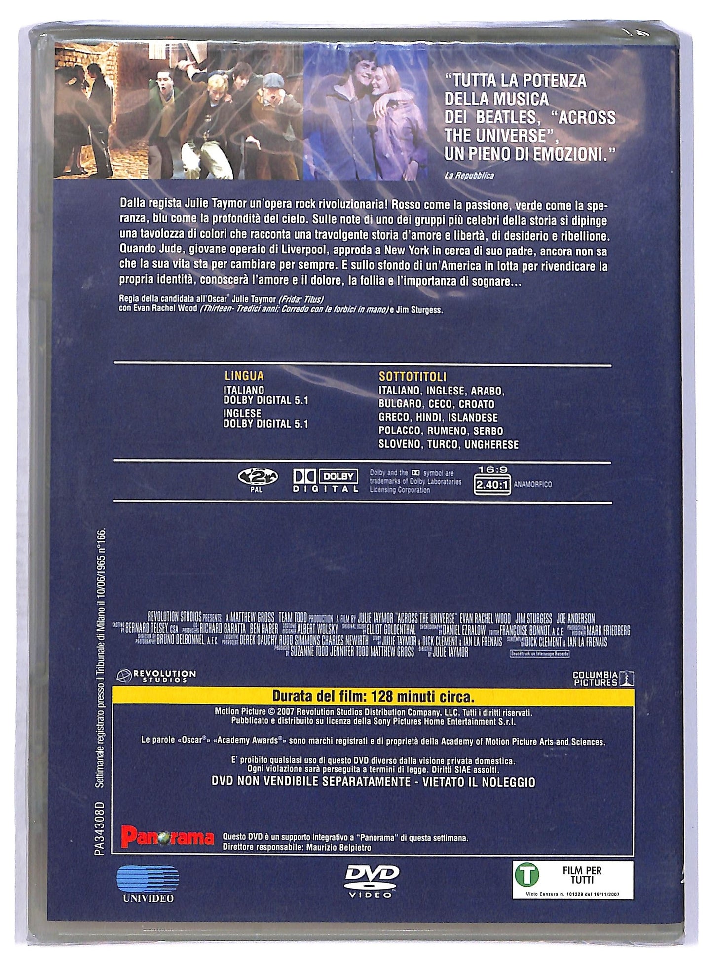 EBOND Across the Universe EDITORIALE DVD D750710