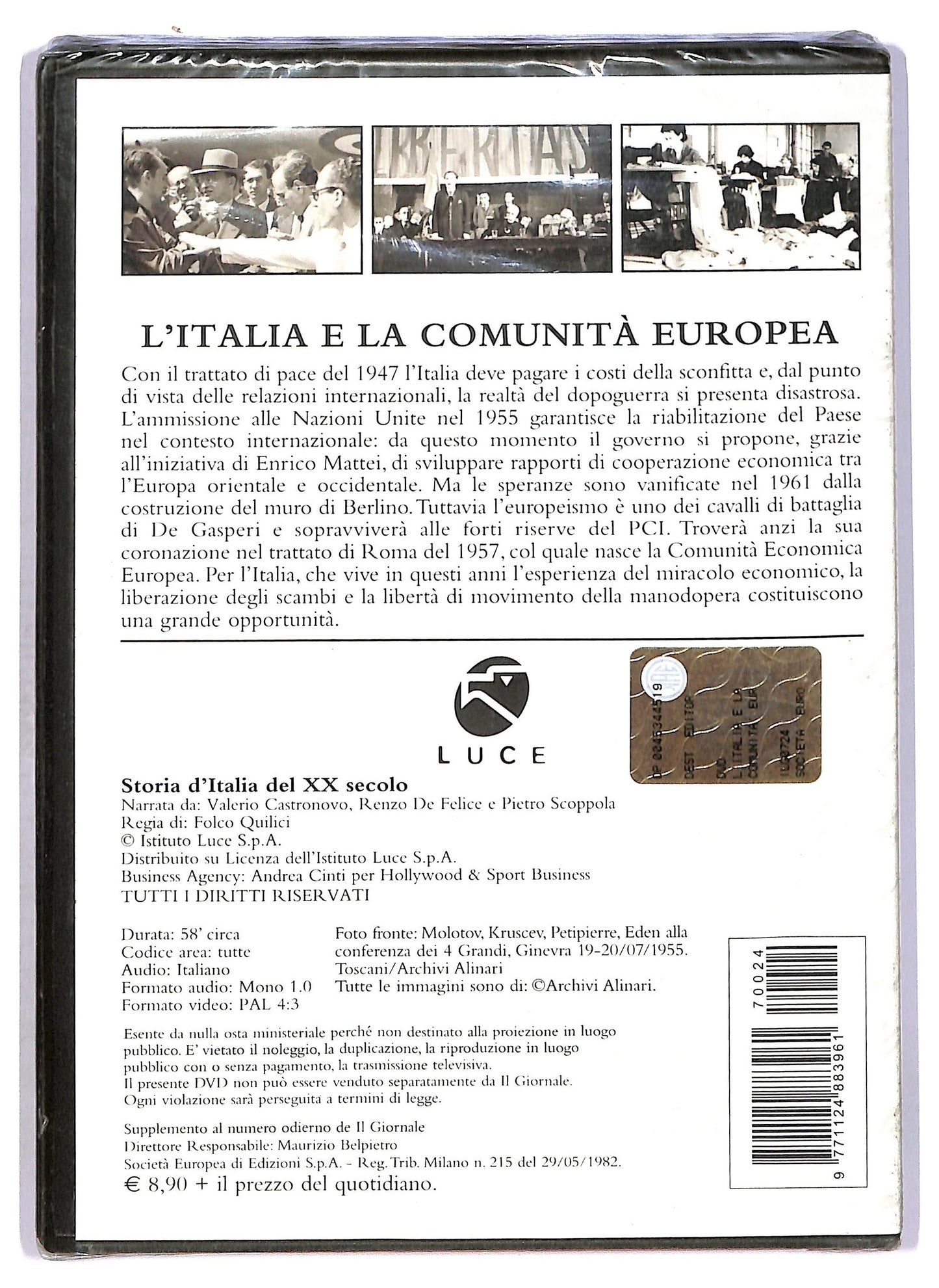EBOND L'italia e la comunita europea - Storia d'italia del xx secolo EDITORIALE DVD D750901