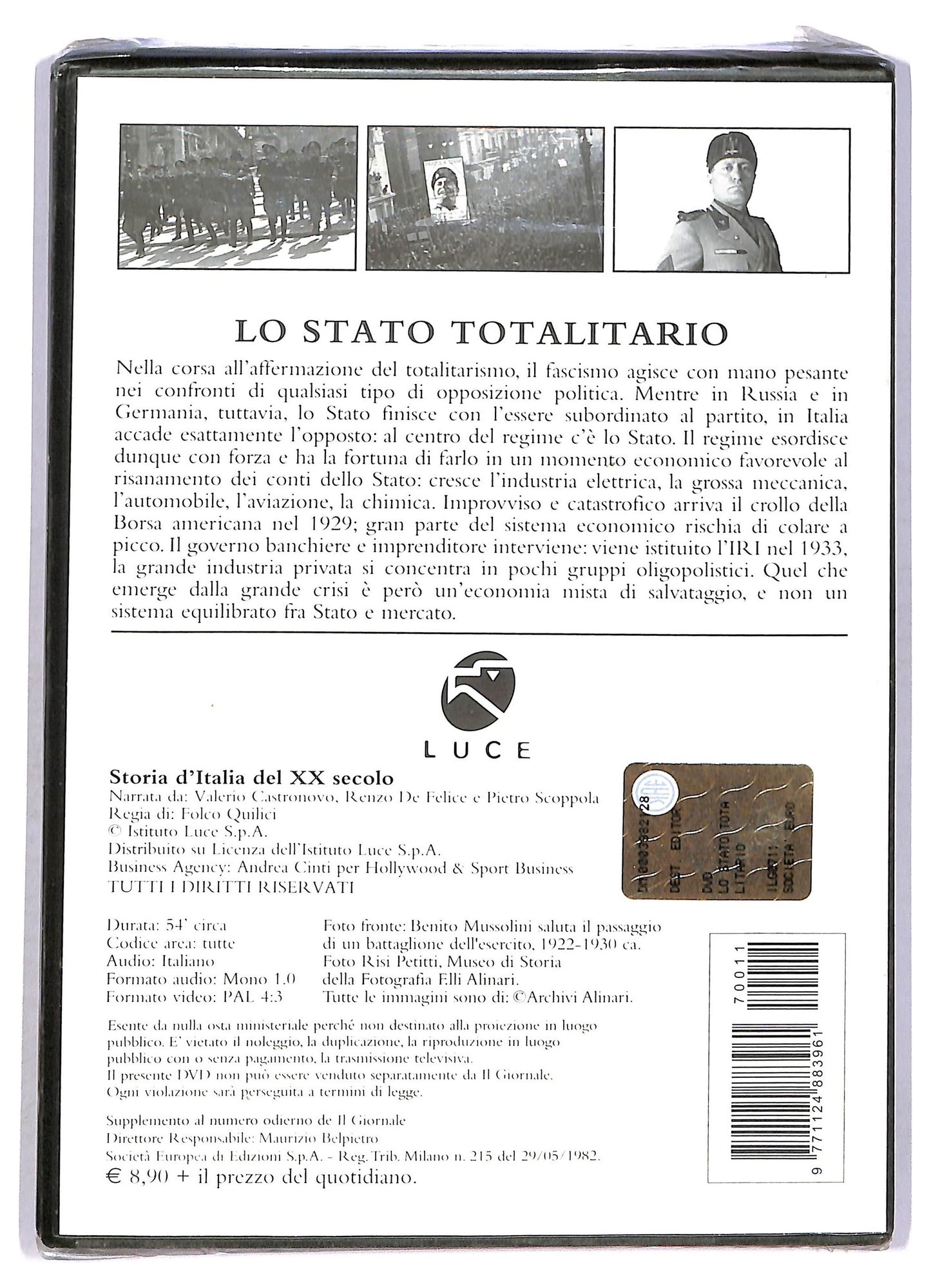 EBOND Storia D'Italia Del XX Secolo - Lo Stato Totalitario EDITORIALE DVD D750904