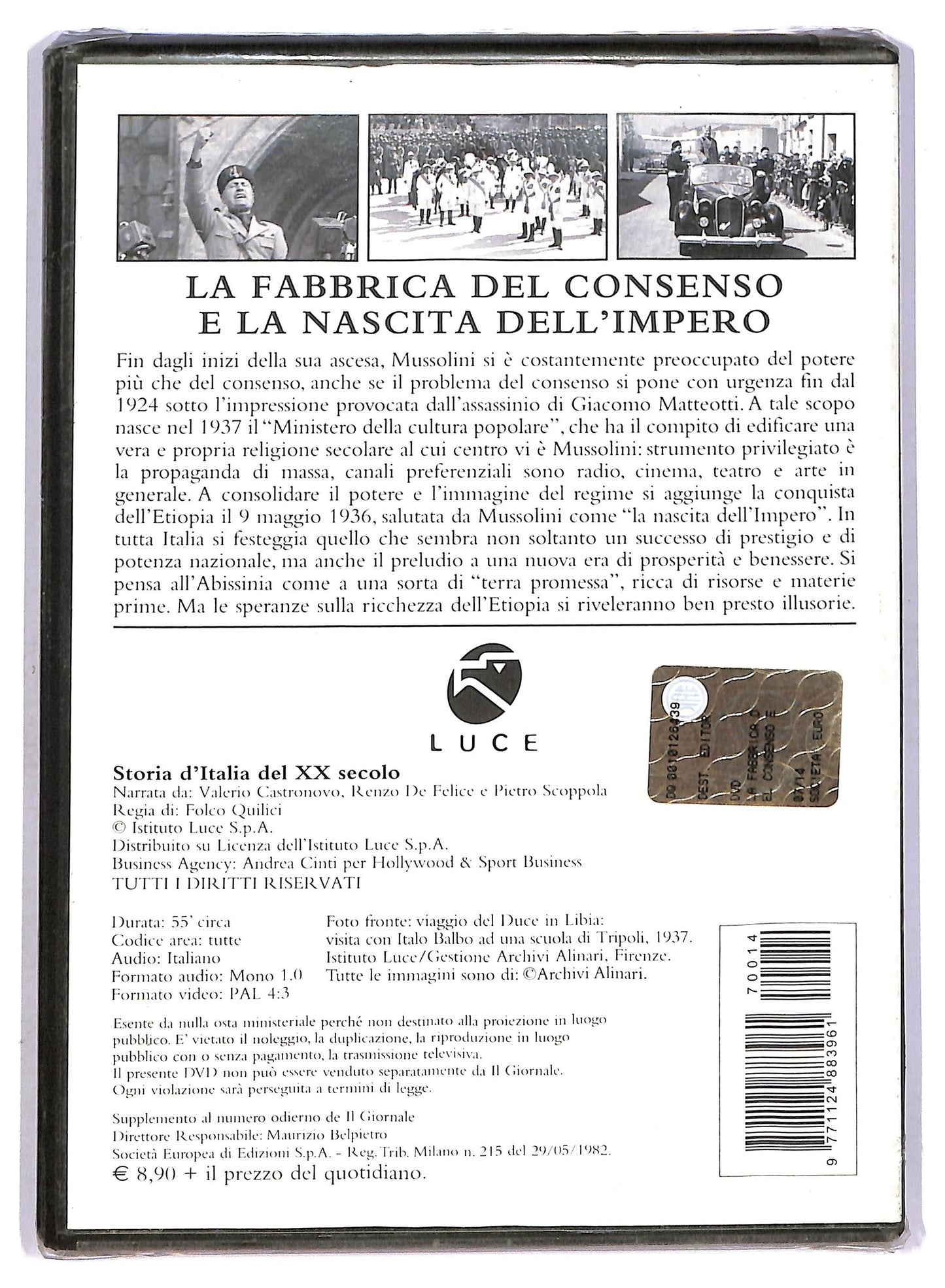 EBOND Storia D'Italia Del XX Secolo EDITORIALE DVD D750910