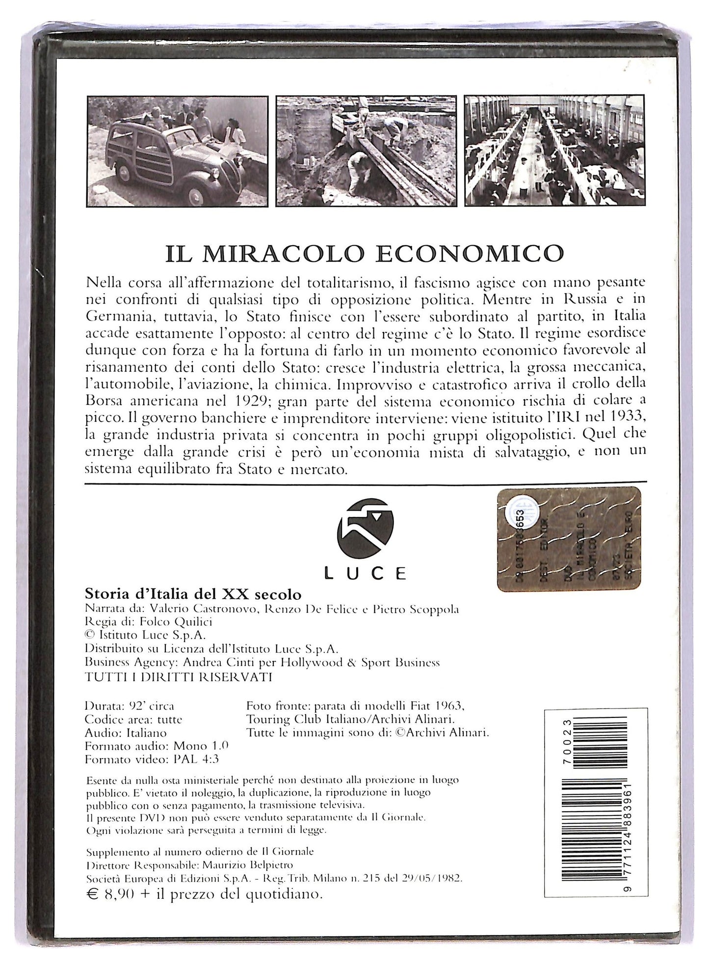 EBOND Storia d'Italia del XX secolo - il miracolo economico EDITORIALE DVD D750914