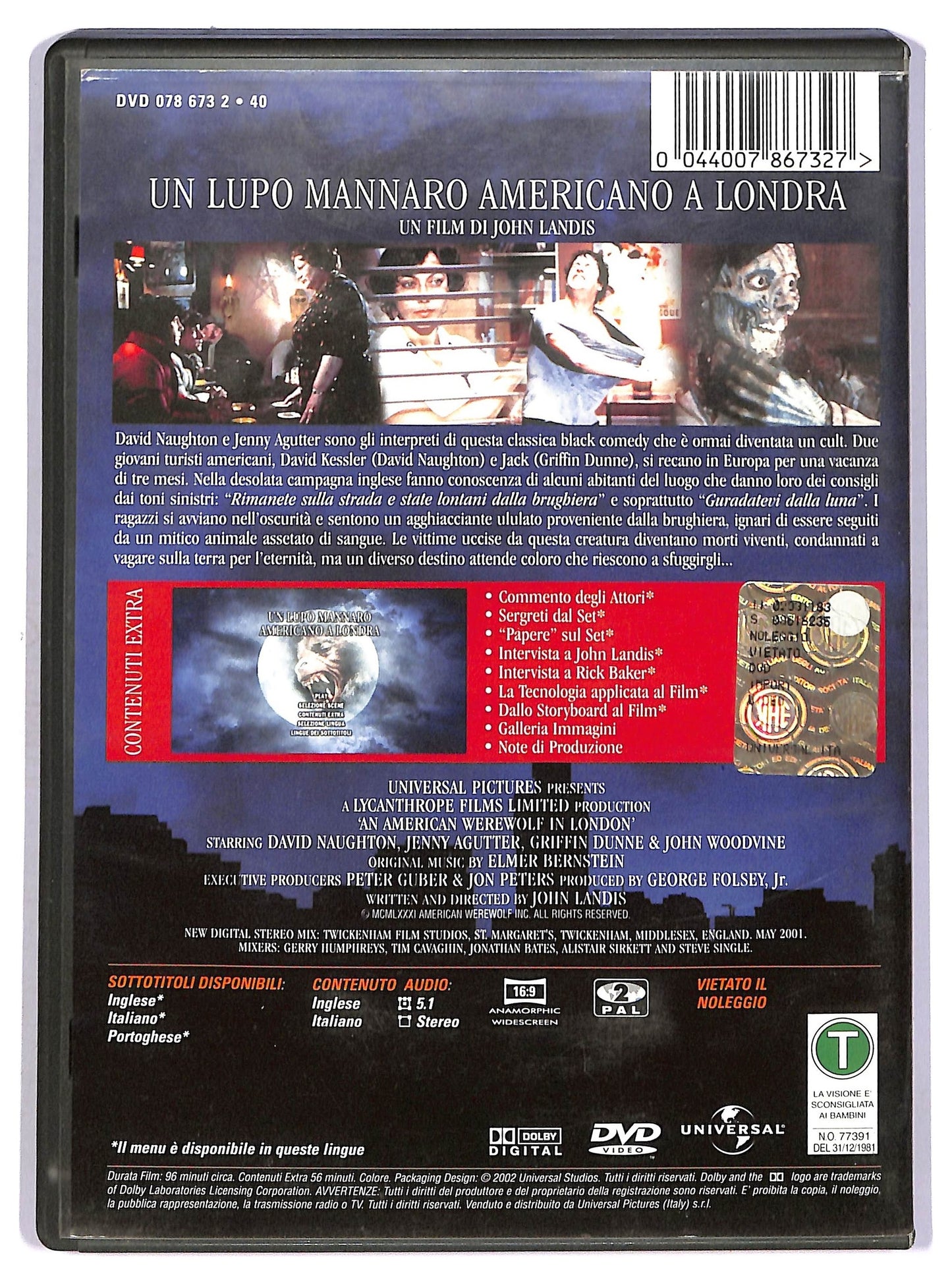 EBOND Un Lupo Mannaro Americano a Londra DVD D750920
