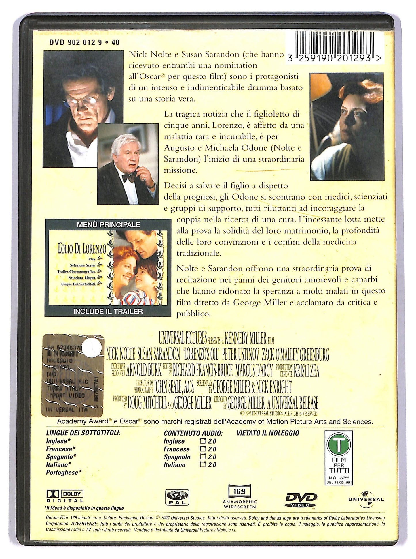 EBOND L'olio di Lorenzo DVD D751007