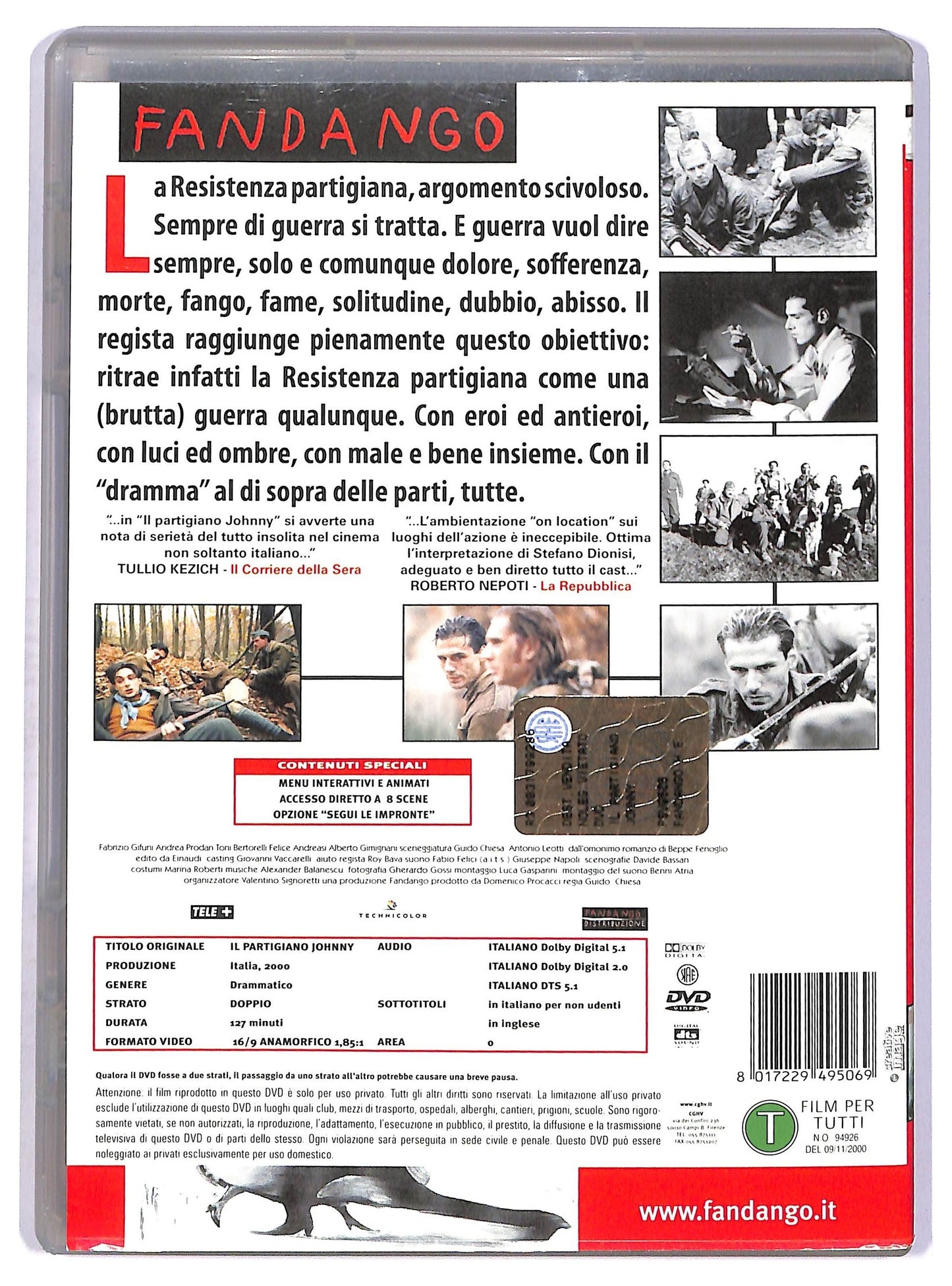 EBOND Il Partigiano Johnny DVD D751014