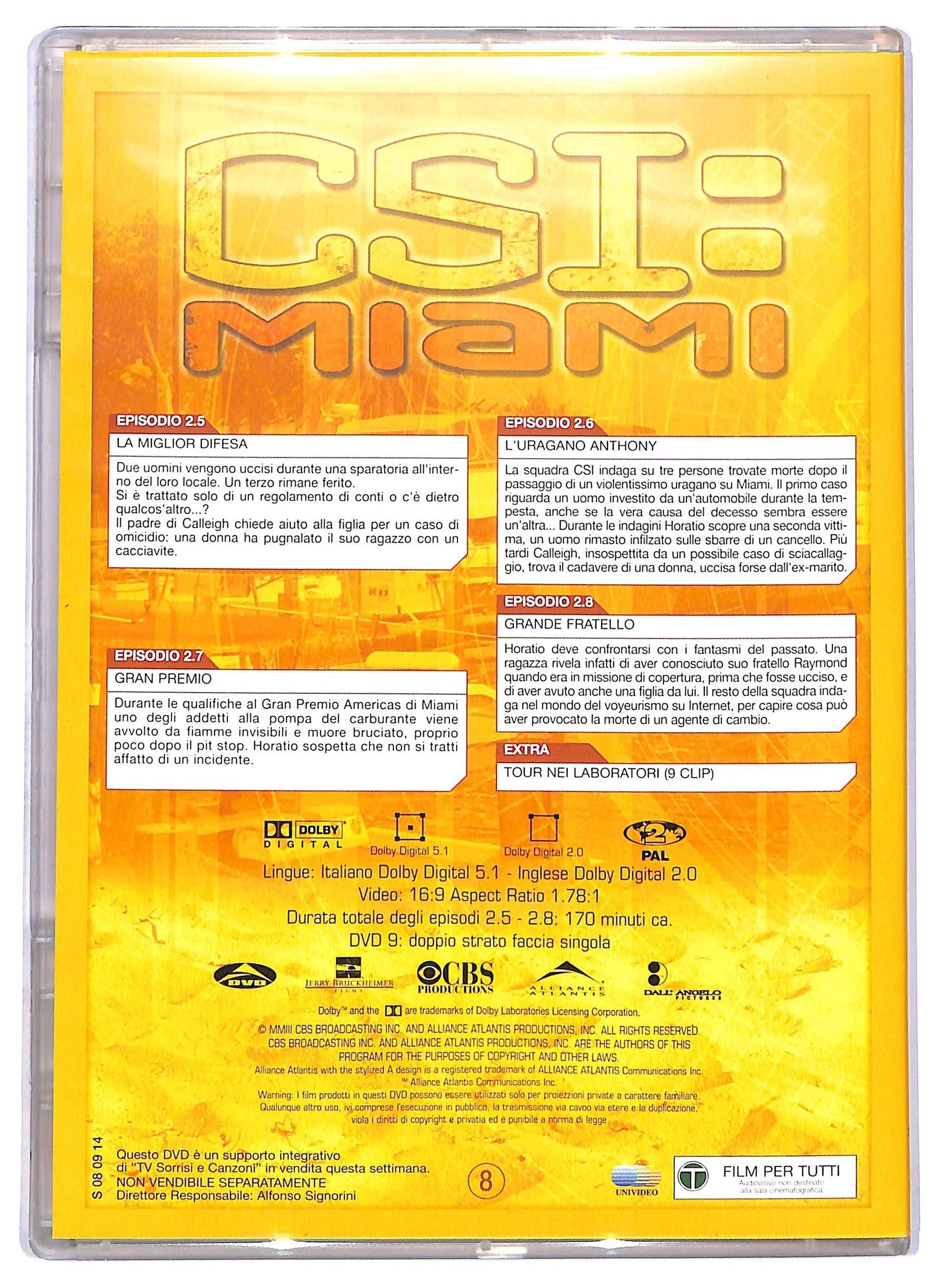 EBOND CSI Miami seconda stagione episodi 5 - 8 EDITORIALE DVD D751040
