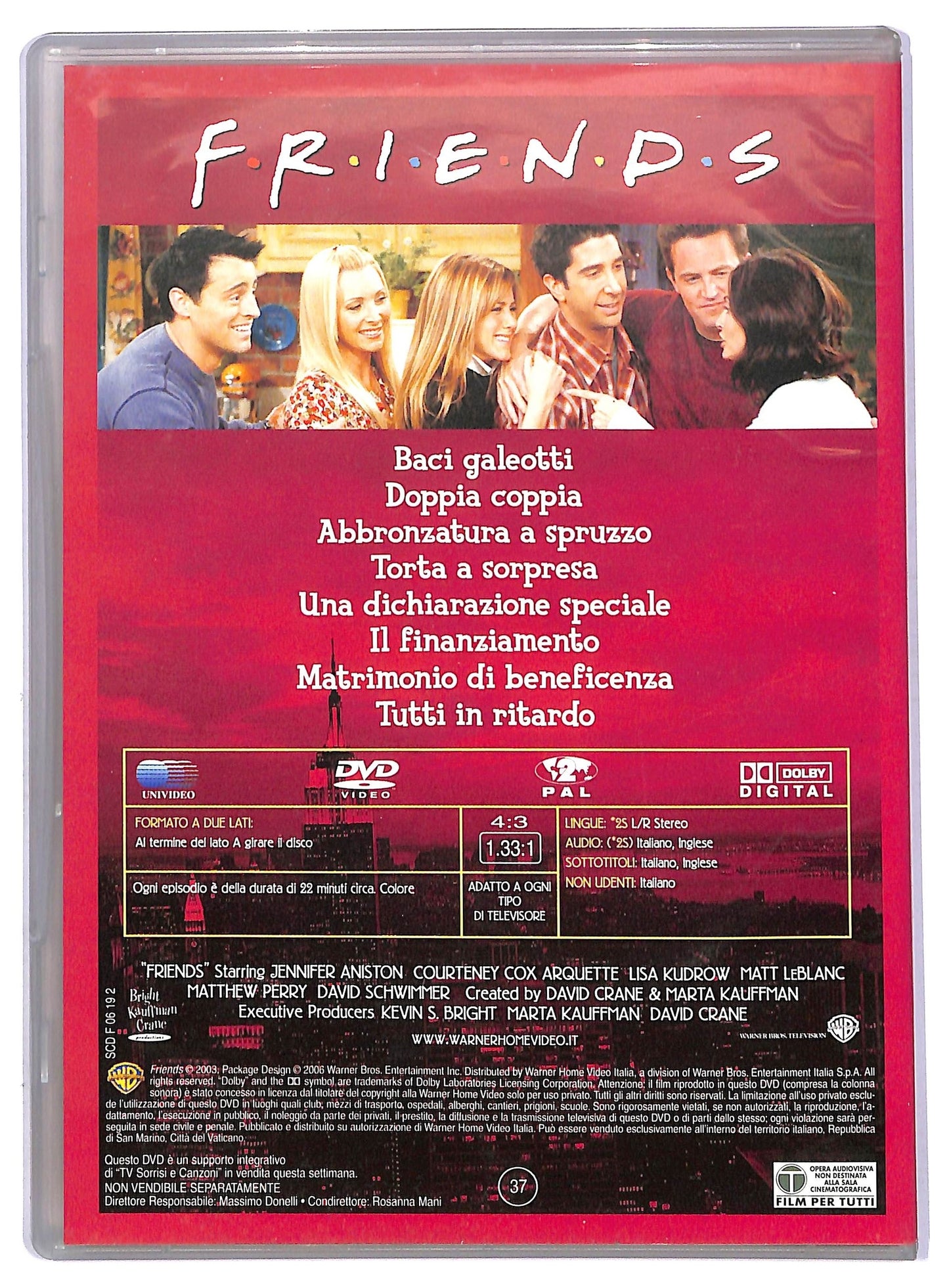 EBOND Friends Stagione 10 Episodi Da 1 a 8 EDITORIALE DVD D751114