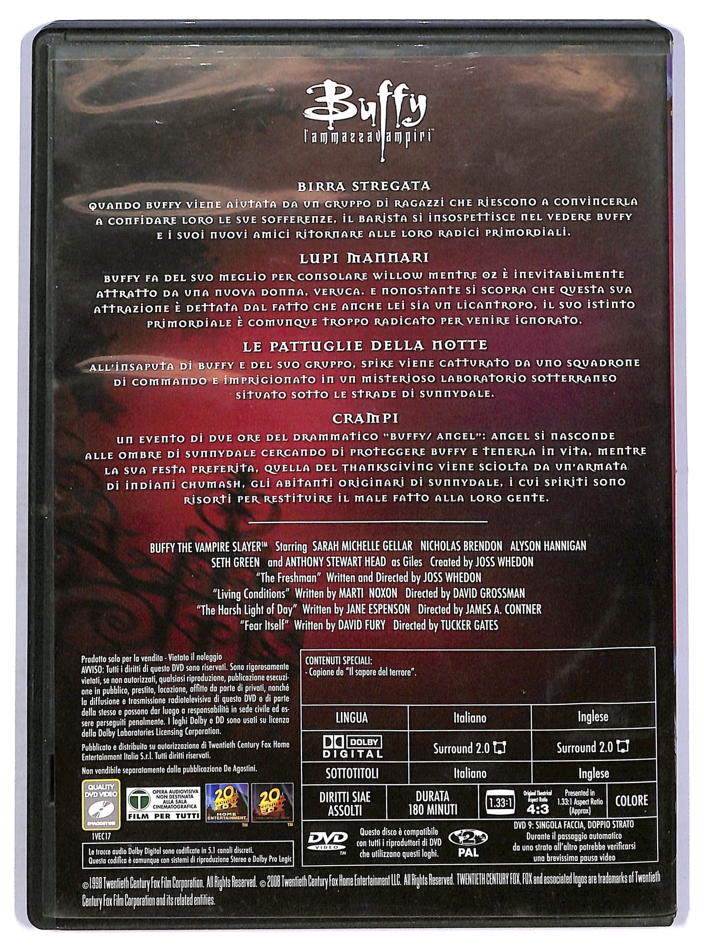 EBOND Buffy l'ammazzavampiri stagione 4 episodi 5 - 8 EDITORIALE DVD D751147