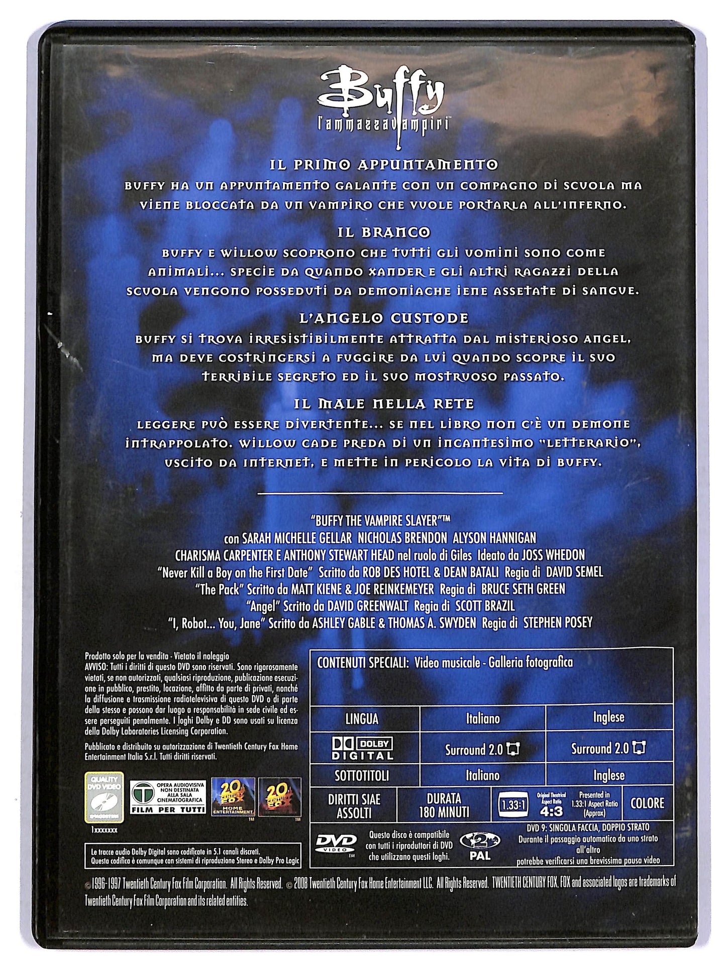 EBOND Buffy L'Ammazza Vampiri Stagione 1 Episodi 5-8 EDITORIALE DVD D751157