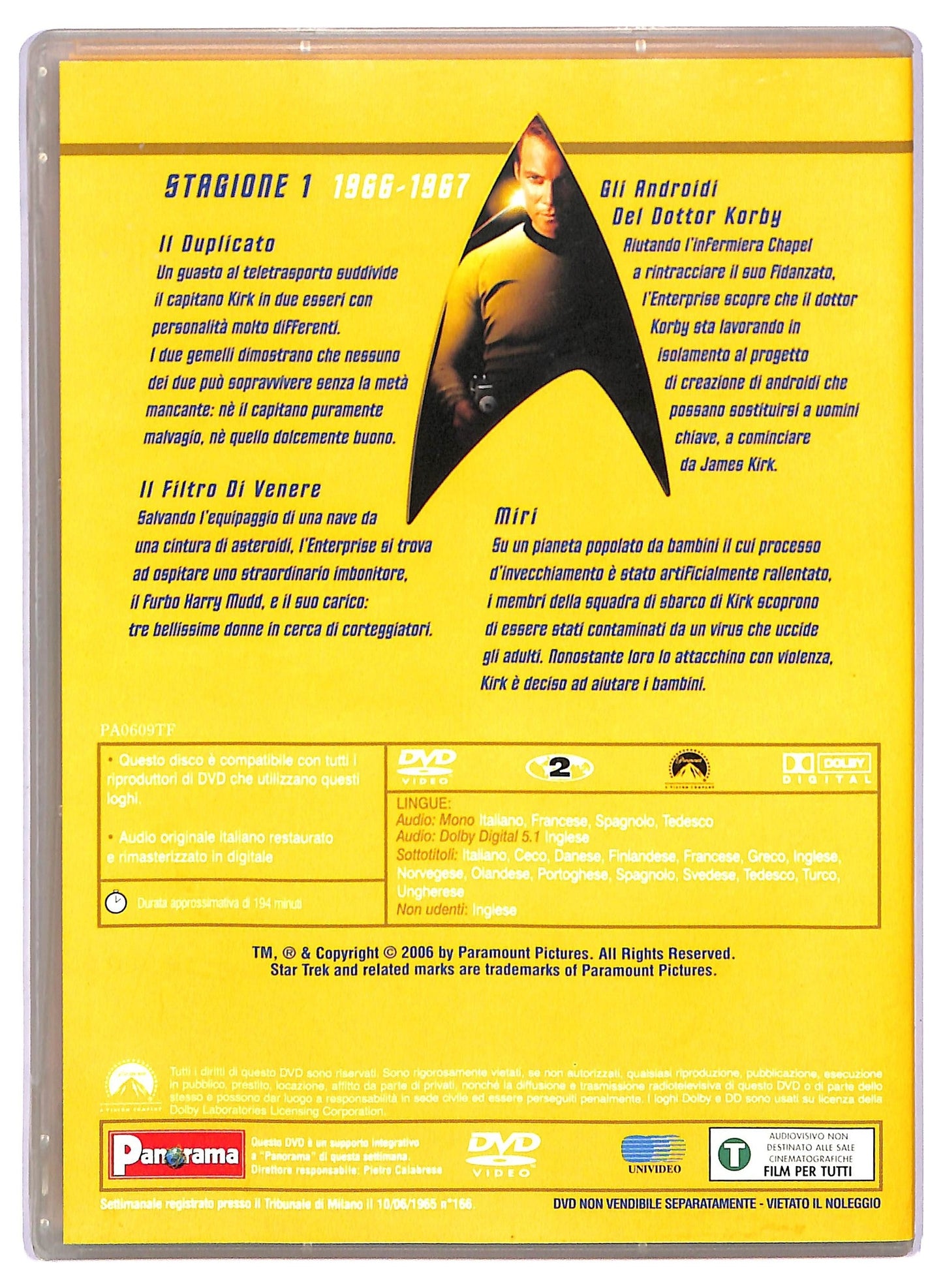 EBOND Star Trek Serie Classica Stagione 1 Epis 5 - 8 EDITORIALE DVD EDITORIALE D751211