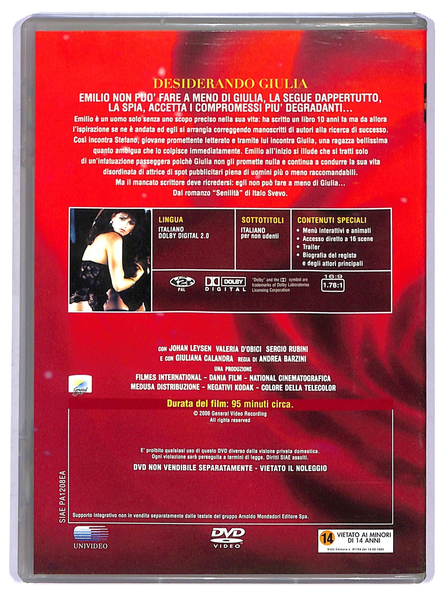 EBOND Desiderando Giulia - Eros d'autore EDITORIALE DVD D751330