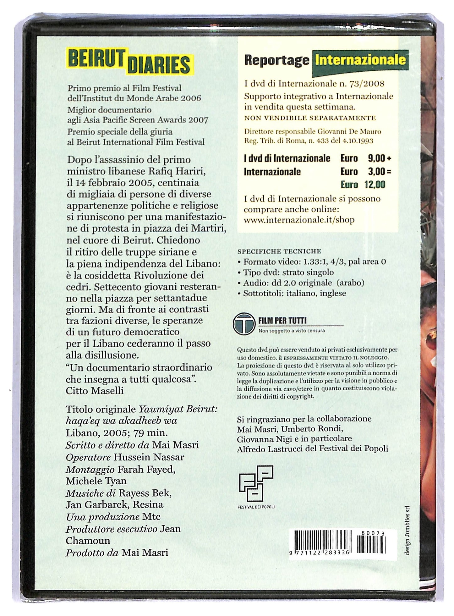 EBOND Beirut Diaries Verita Bugie E Videotape EDITORIALE DVD D751416