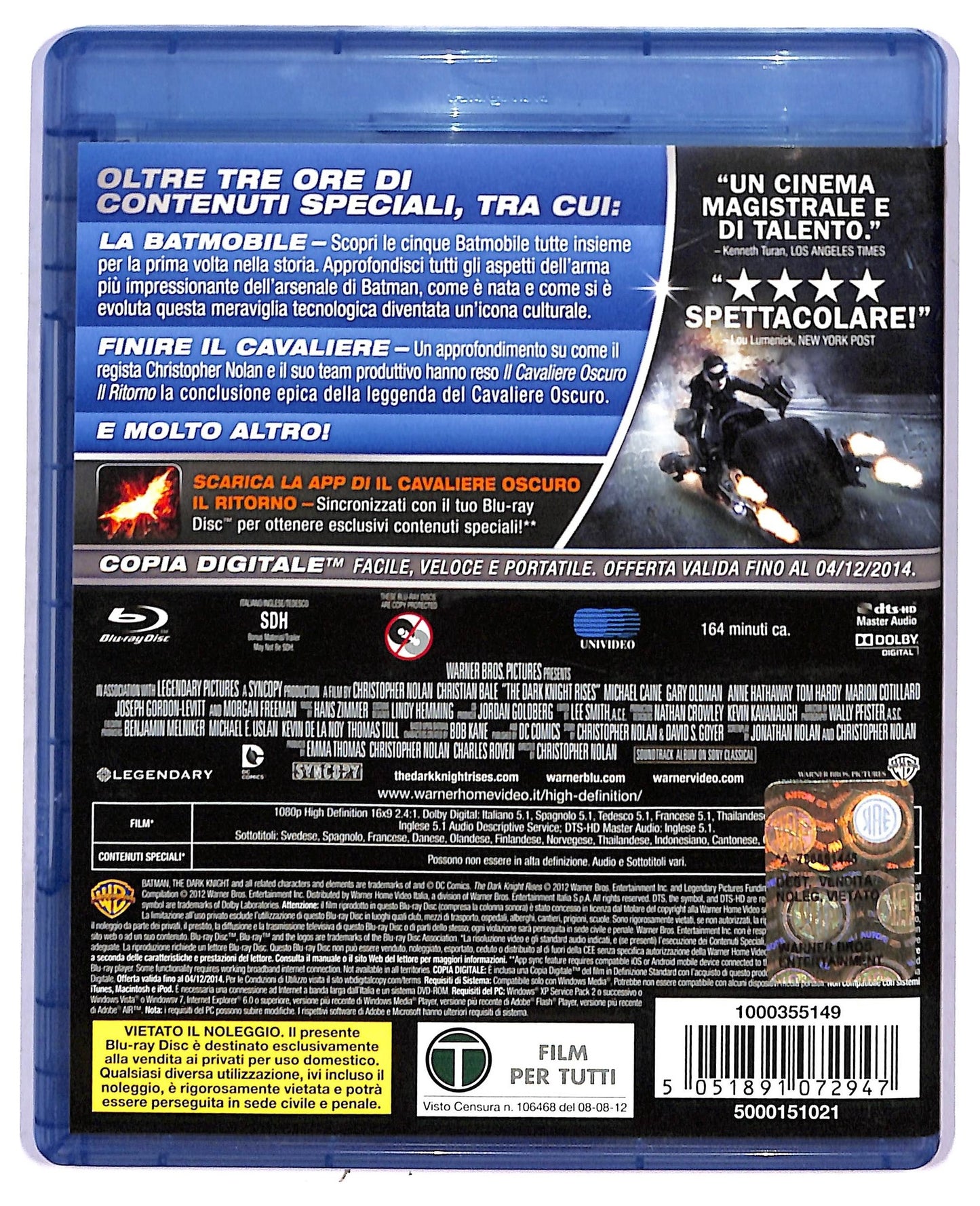 EBOND Il Cavaliere Oscuro - Il Ritorno 2 BLURAY D751511