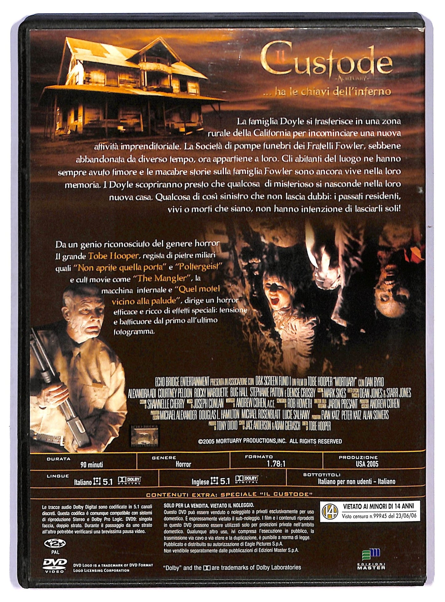 EBOND Il custode - Mortuary DVD EDITORIALE D751638