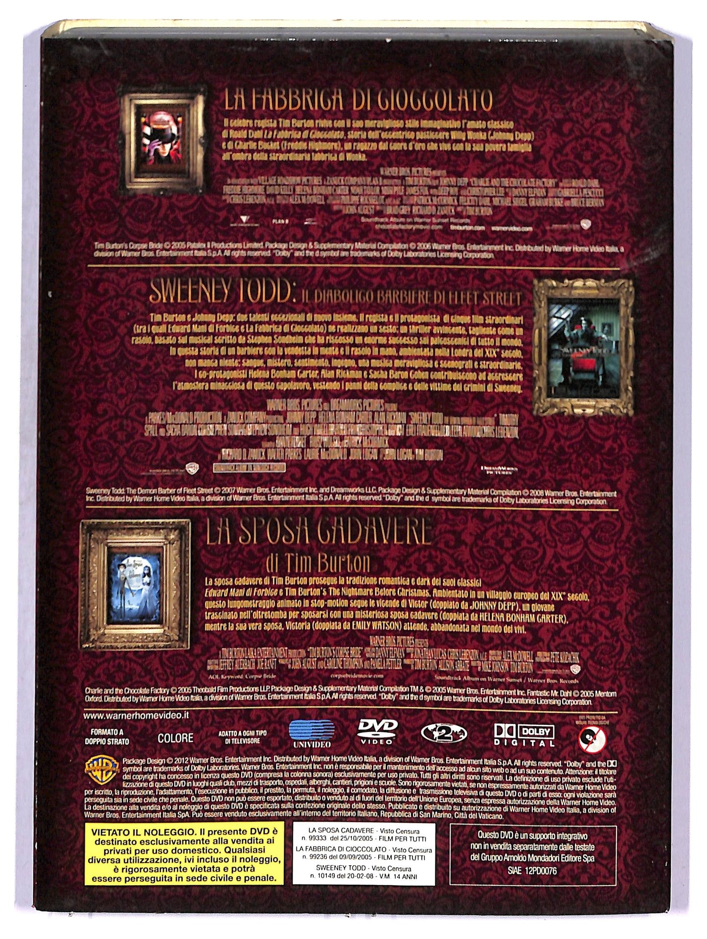 EBOND tim burton collection EDITORIALE DVD D751655