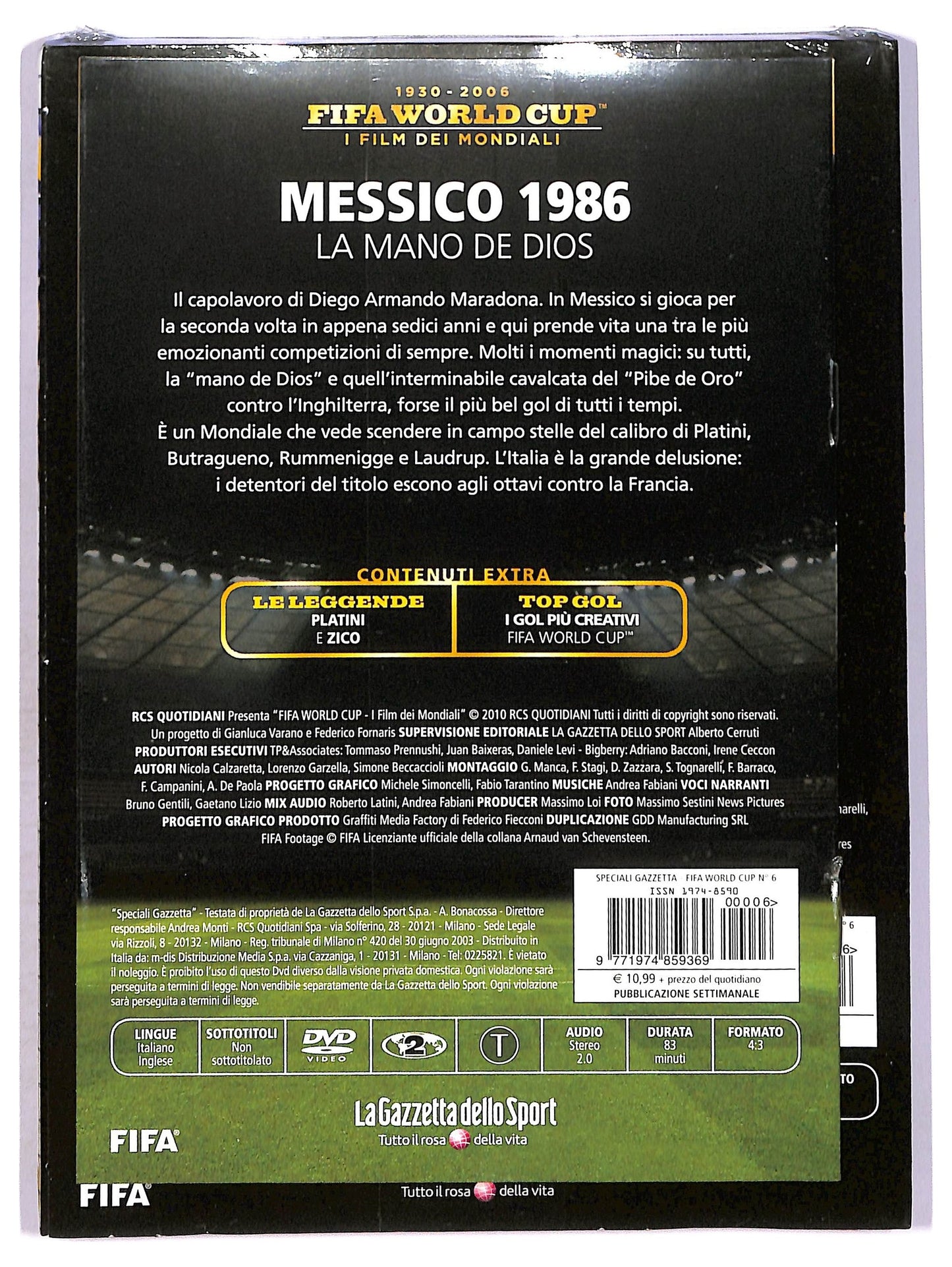 EBOND Messico 1986 La Manos De Dios Slipcase EDITORIALE DVD D751930