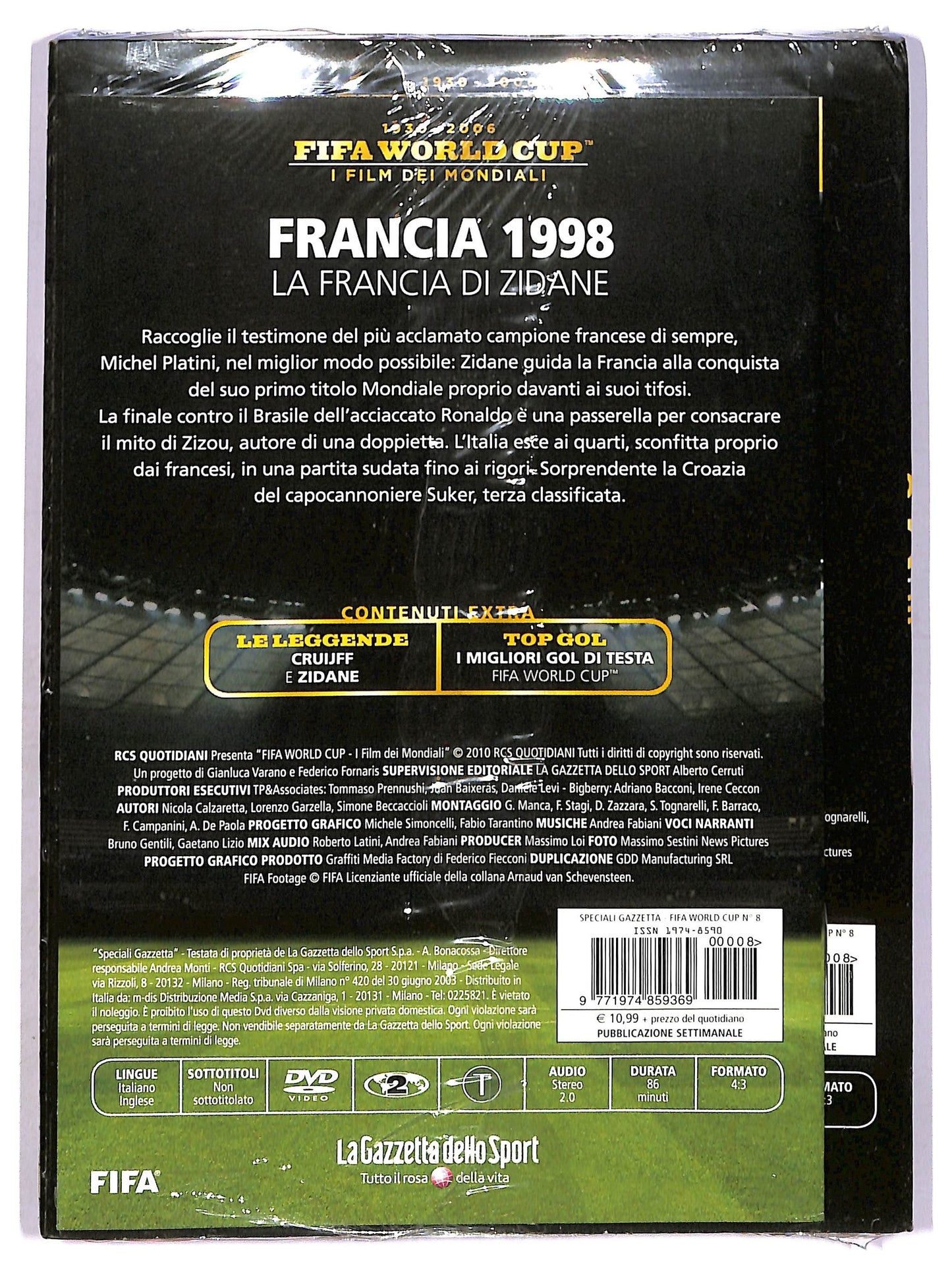 EBOND Francia 1998 - La francia di zidane vol 8 EDITORIALE DVD D751932