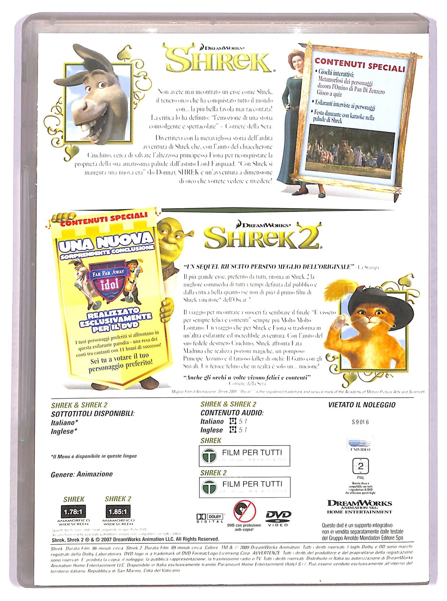 EBOND Shrek La Storia Fin Qui - Shrek & Shrek 2 EDITORIALE DVD D751939