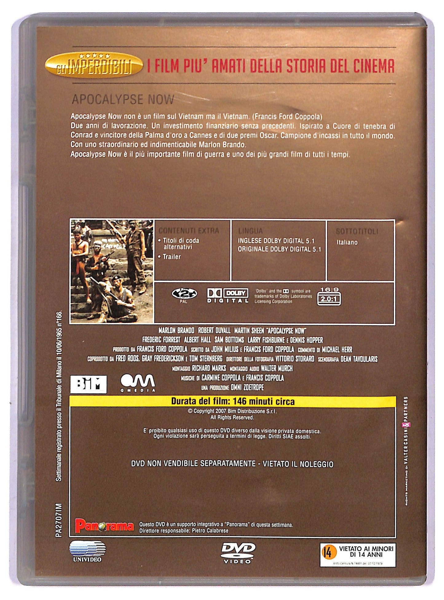 EBOND Apocalypse Now EDITORIALE DVD D752014