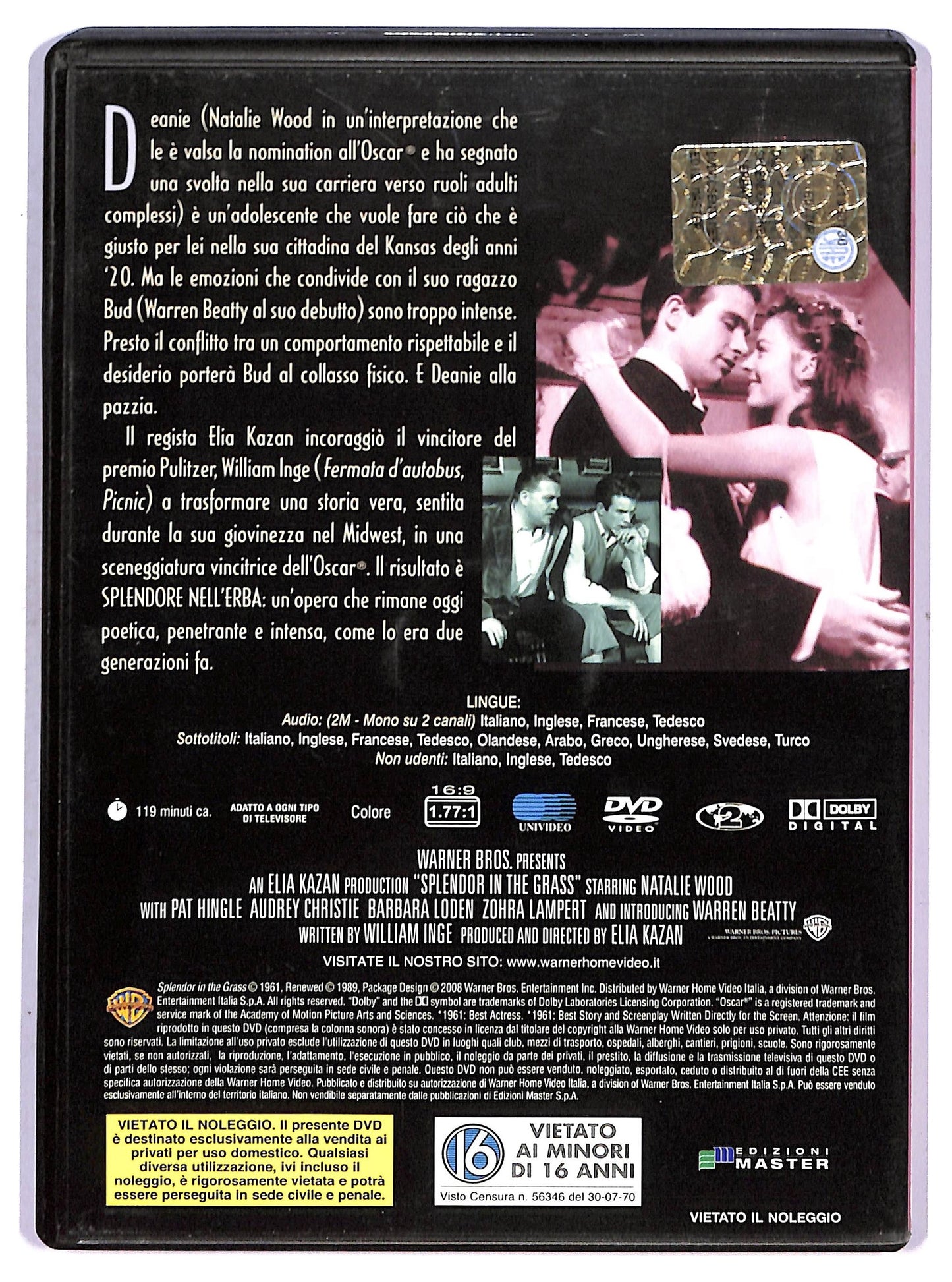 EBOND Splendore nell'erba EDITORIALE DVD D752149