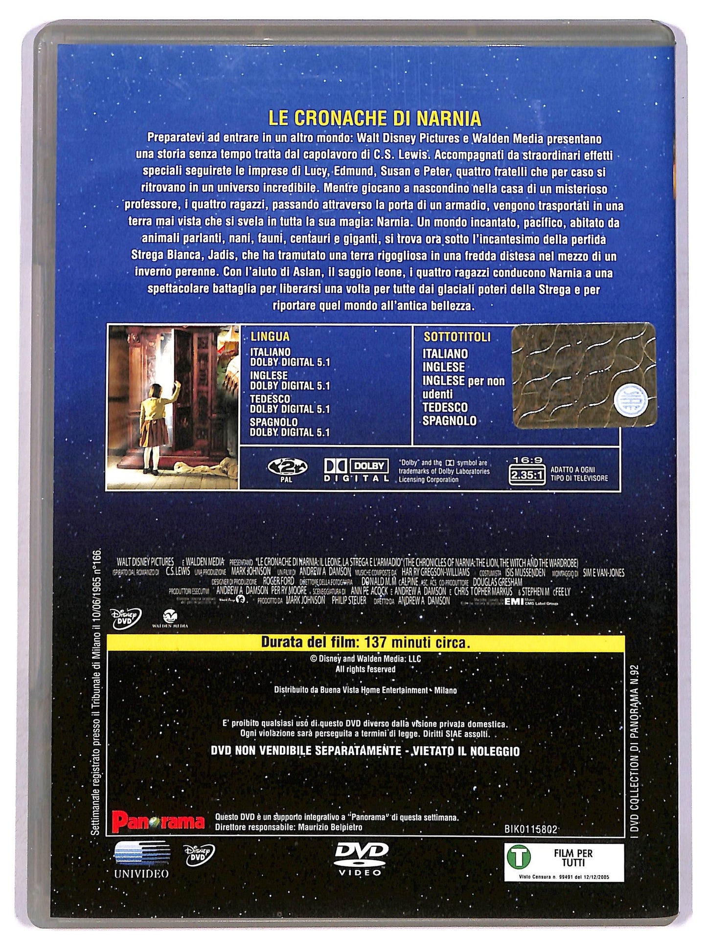 EBOND Le cronache di Narnia - Il leone, la strega e.. EDITORIALE DVD D752238