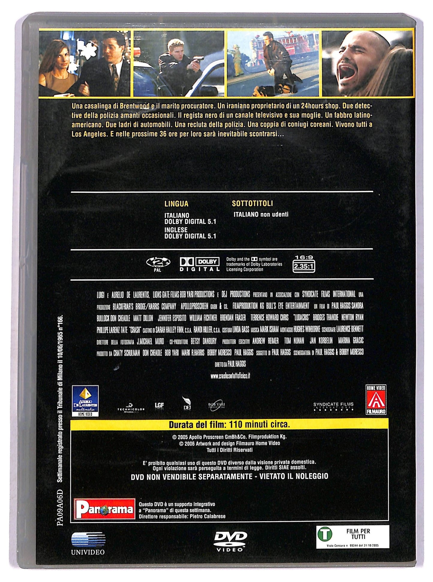 EBOND Crash - Contatto fisico EDITORIALE DVD D752240