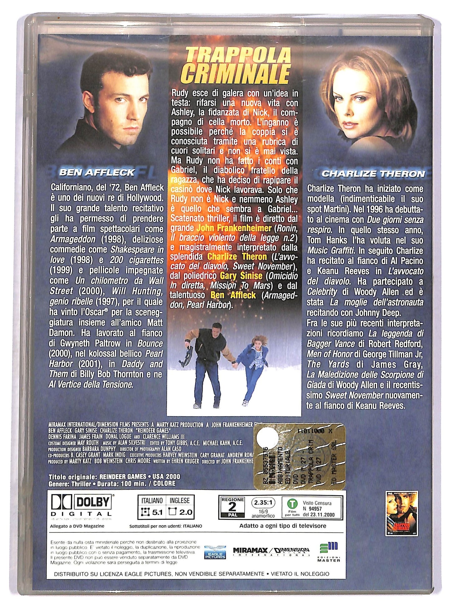 EBOND Trappola Criminale DVD Editoriale D752315
