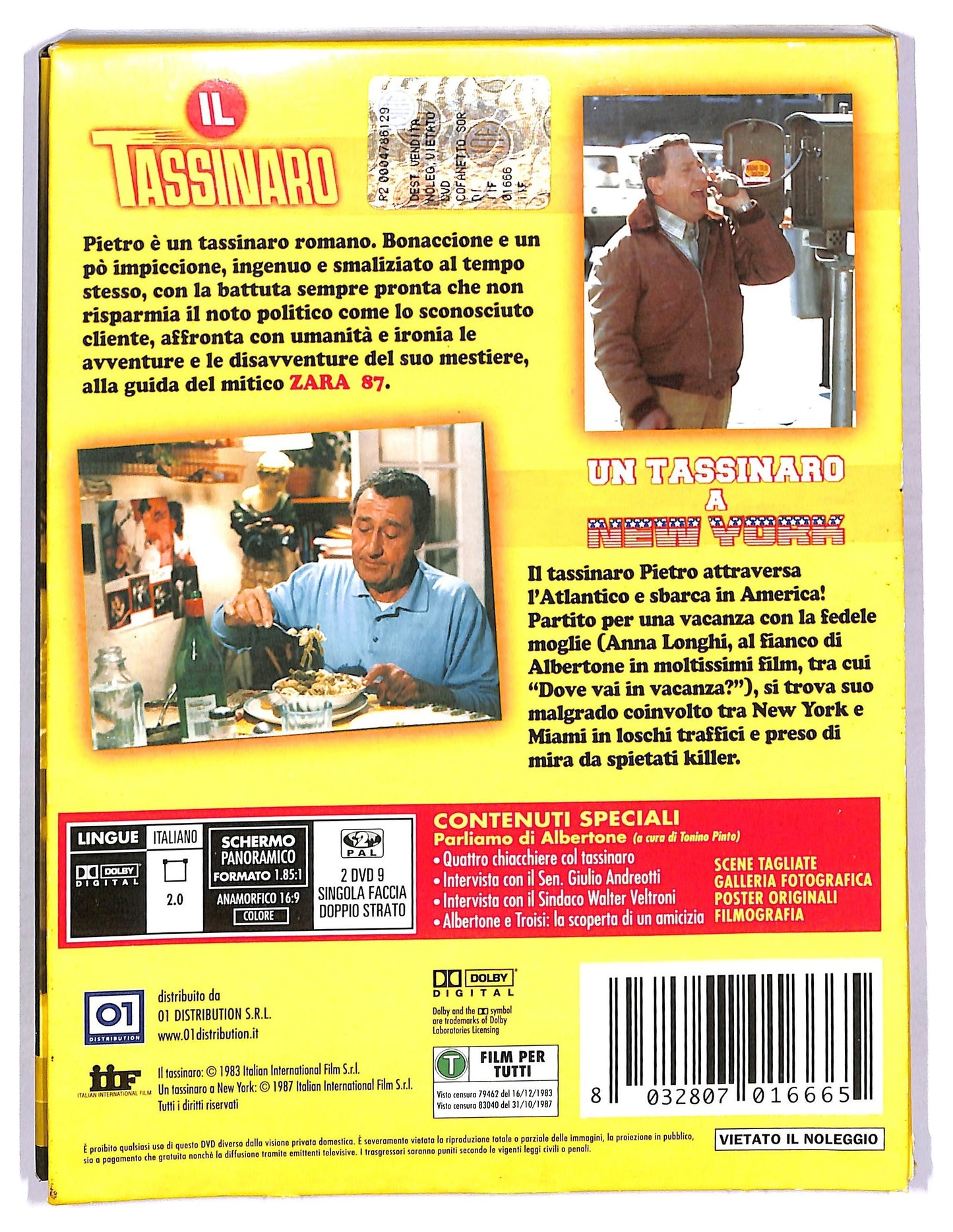 EBOND Alberto Sordi Il Tassinaro - Un Tassinaro a New York DVD Slipcase SLIM D752456