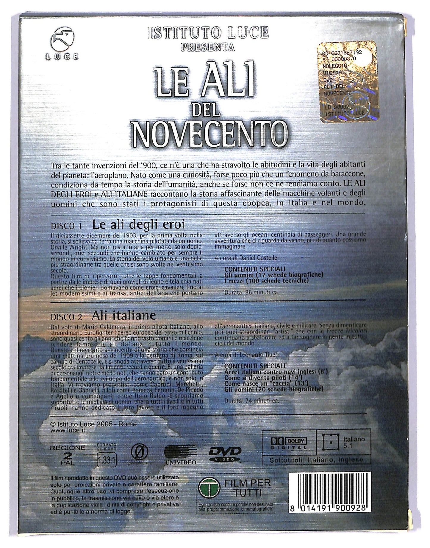 EBOND Le ali del Novecento DVD D752508