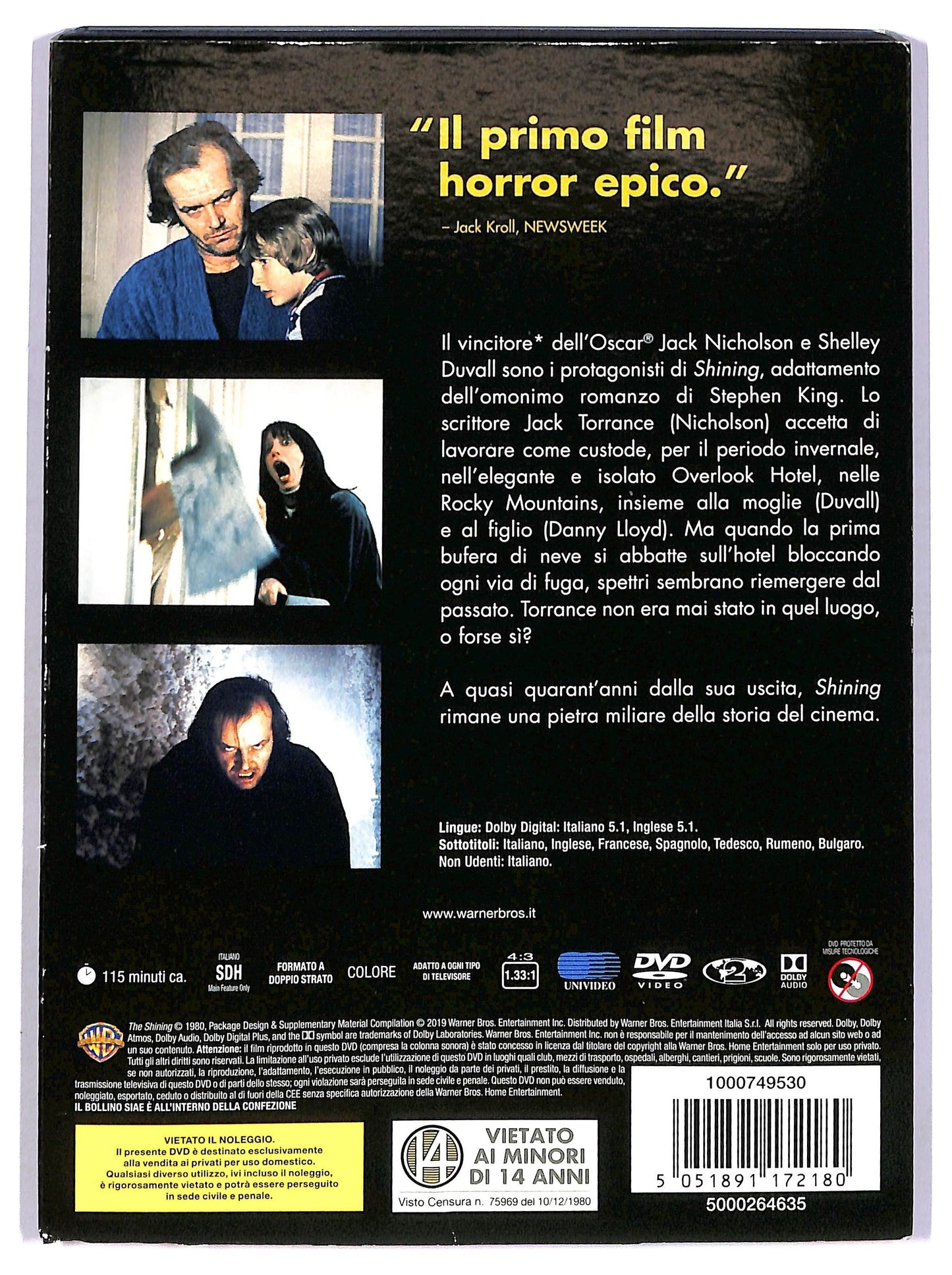 EBOND Shining - Horror maniaci warner bros EDITORIALE DVD D752533