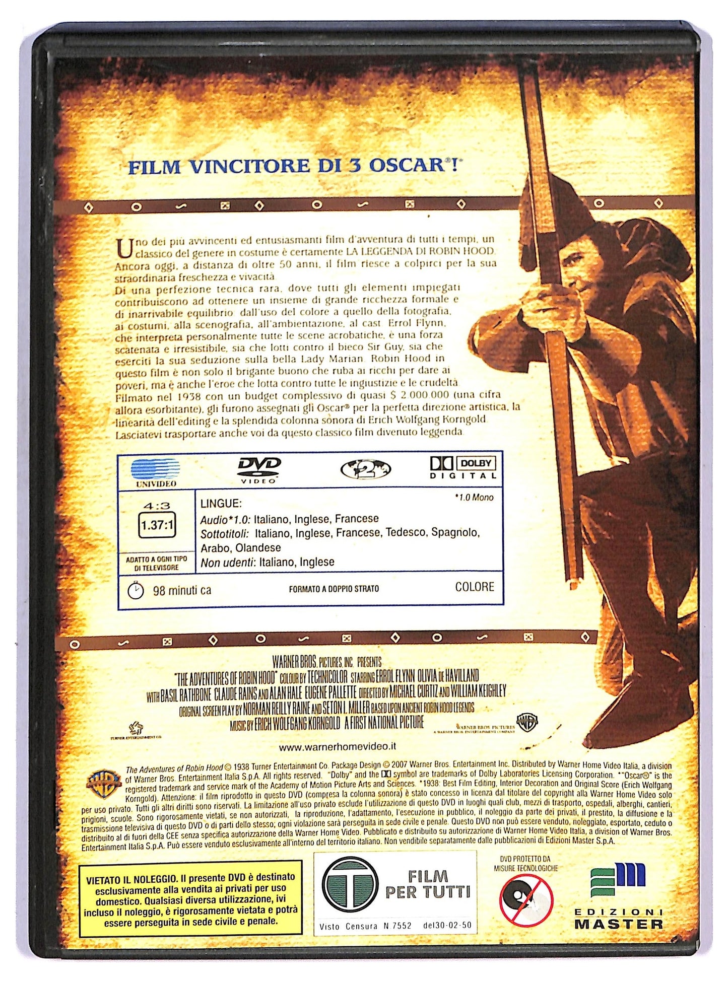 EBOND la leggenda di robin hood EDITORIALE DVD D752620