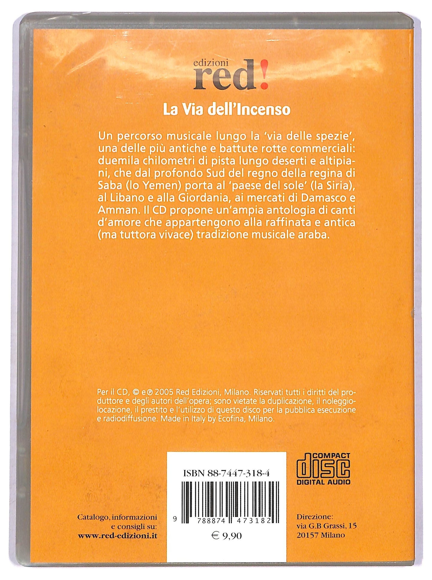 EBOND La via dell'incenso - Canti d'amore della tradizione araba CD + DVD D752842