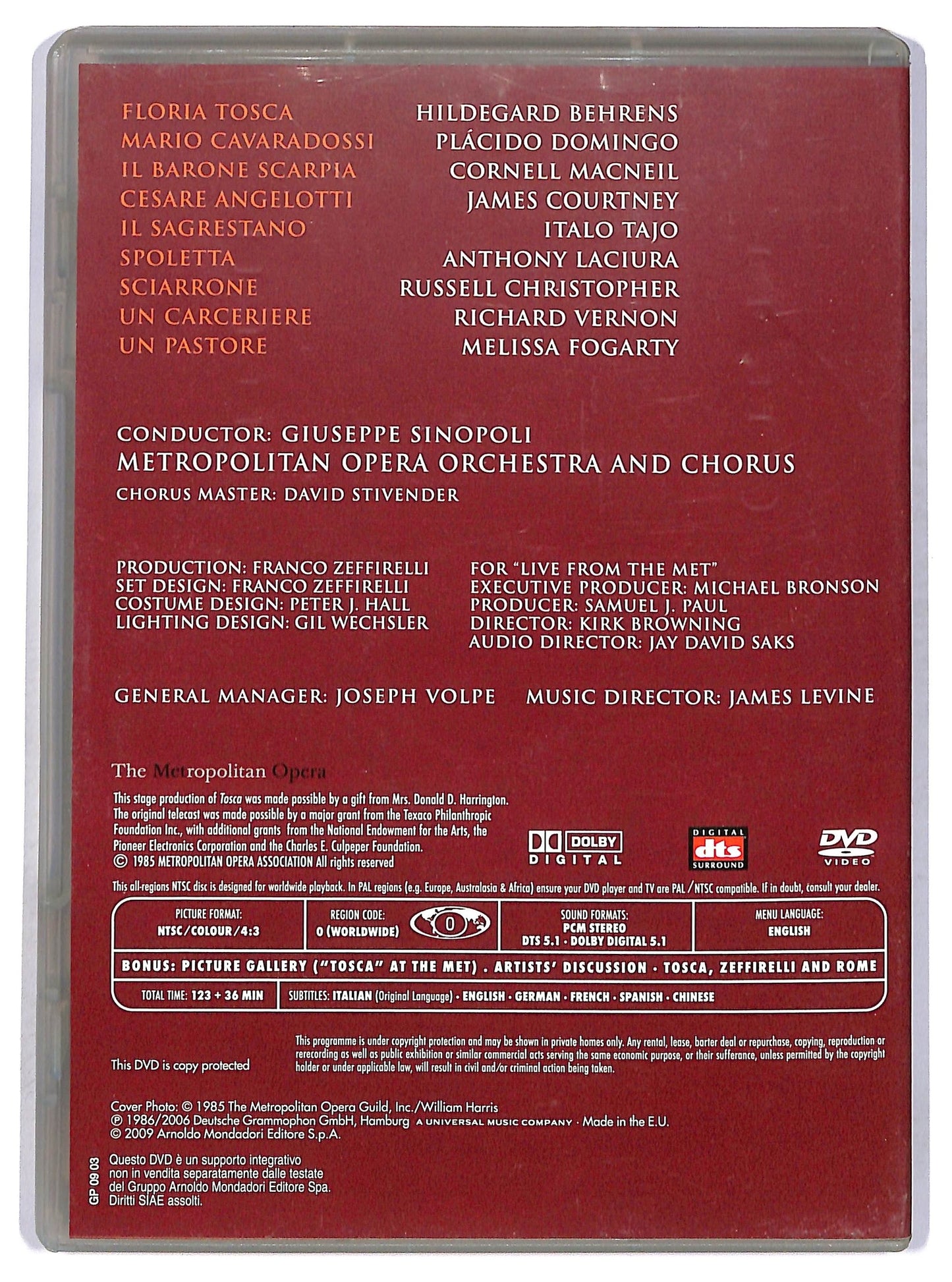 EBOND Tosca EDITORIALE DVD D752921