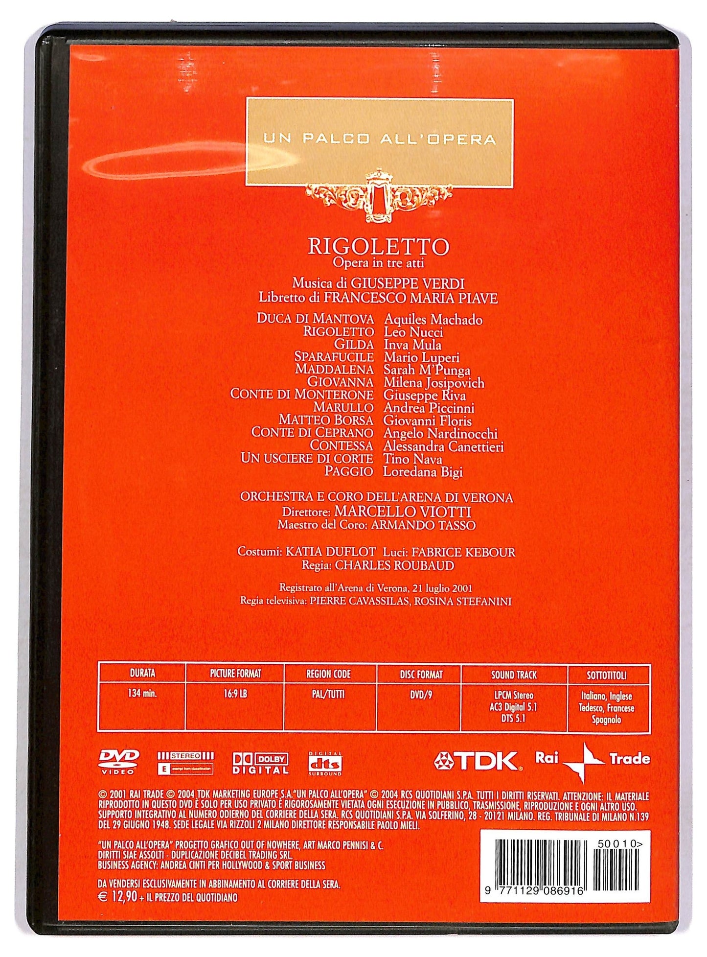 EBOND Rigoletto - Giuseppe Verdi - Un palco all'opera EDITORIALE DVD D753057