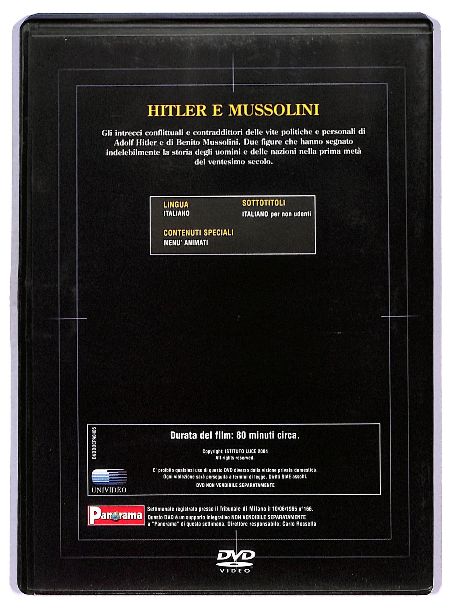 EBOND Gli Italiani in Guerra - Hitler e Mussolini DVD EDITORIALE D753452
