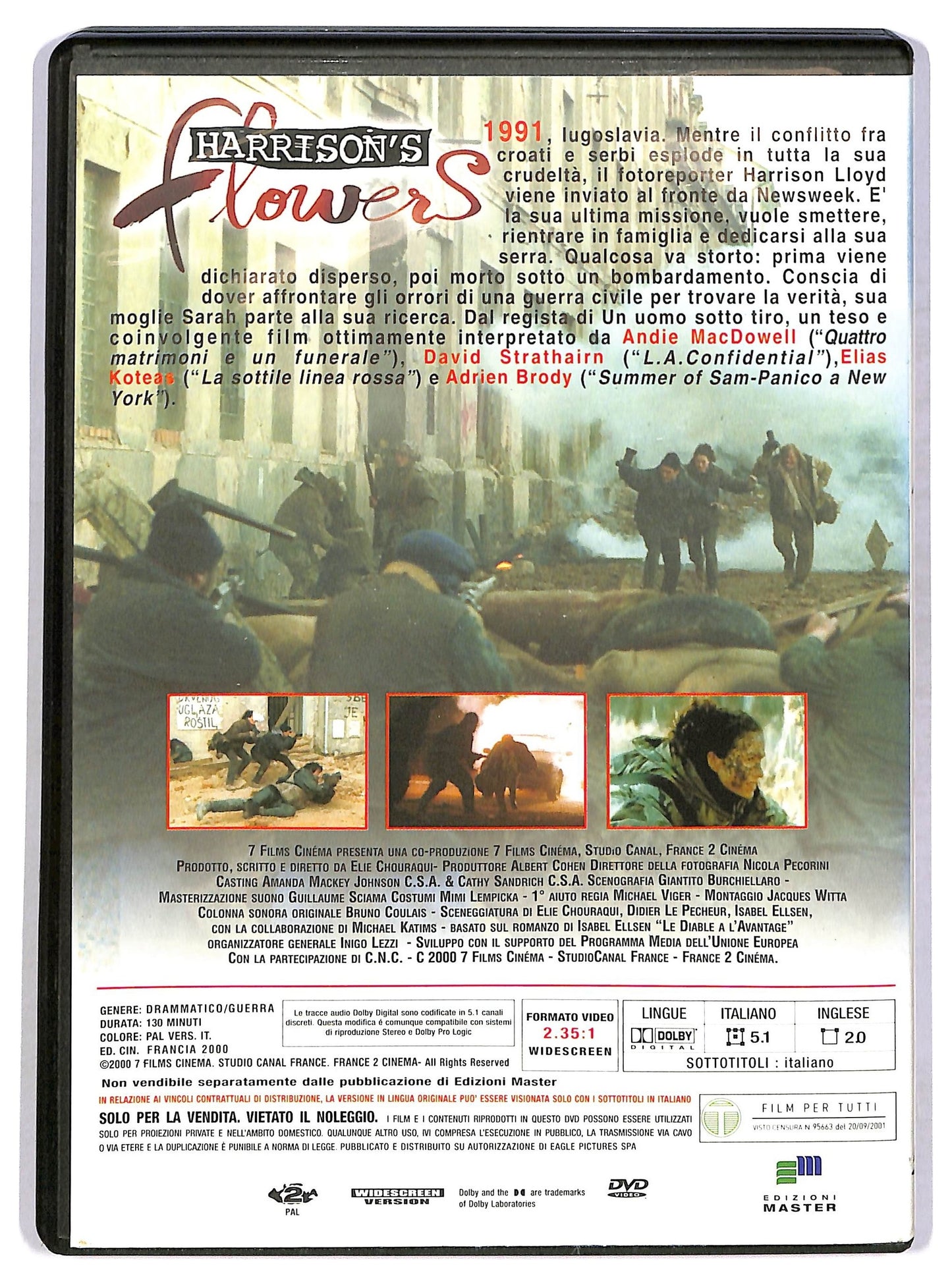 EBOND Harrison's Flowers DVD Editoriale D753510