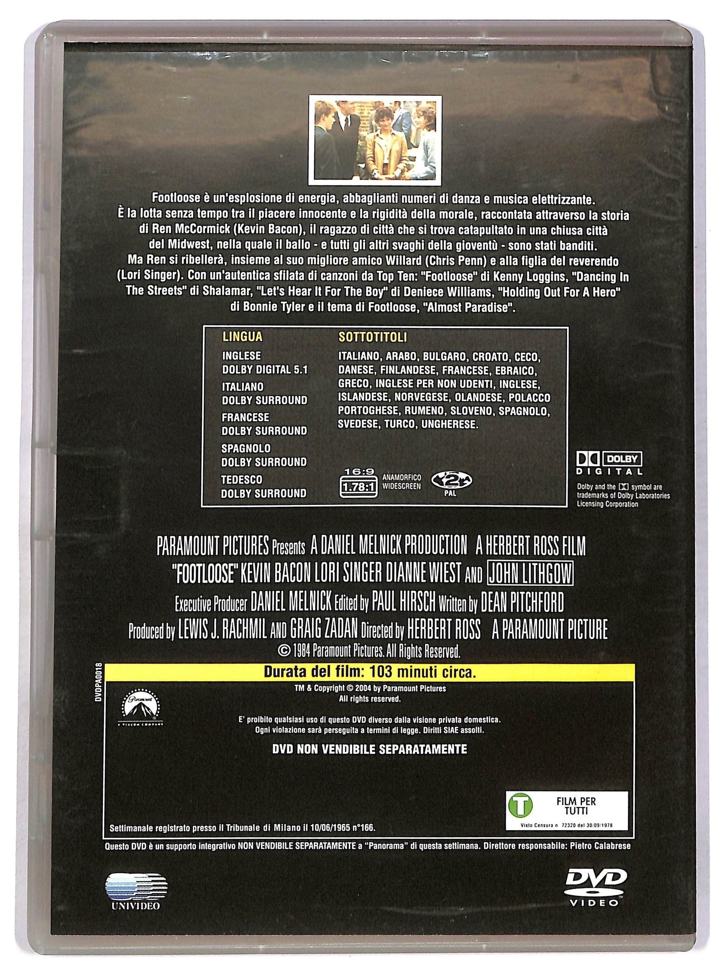 EBOND Footloose EDITORIALE DVD D753701
