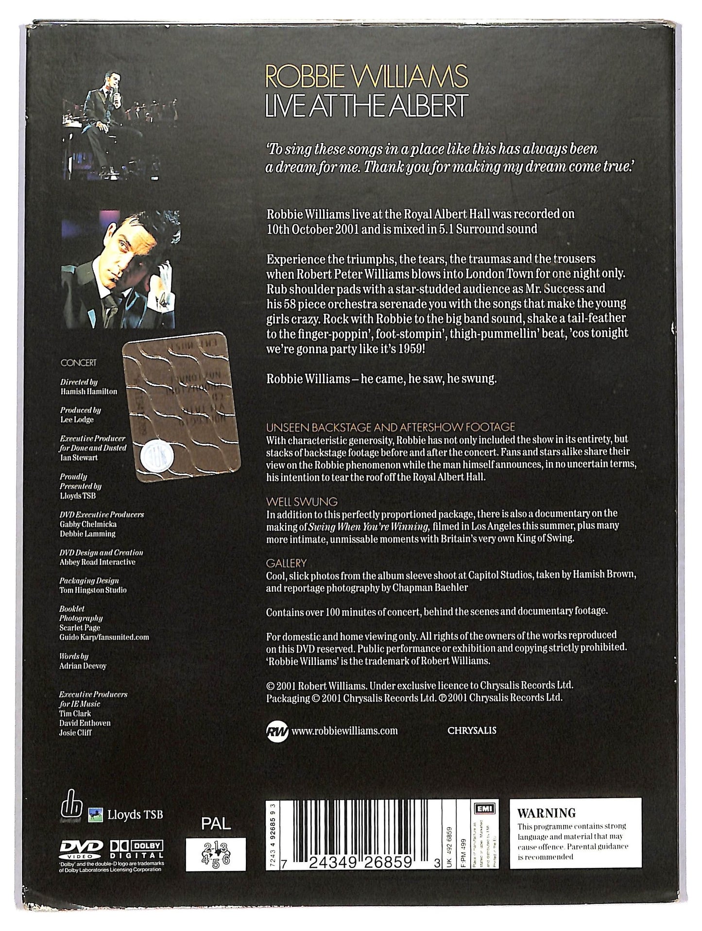 EBOND robbie williams - live at the albert DVD D753705